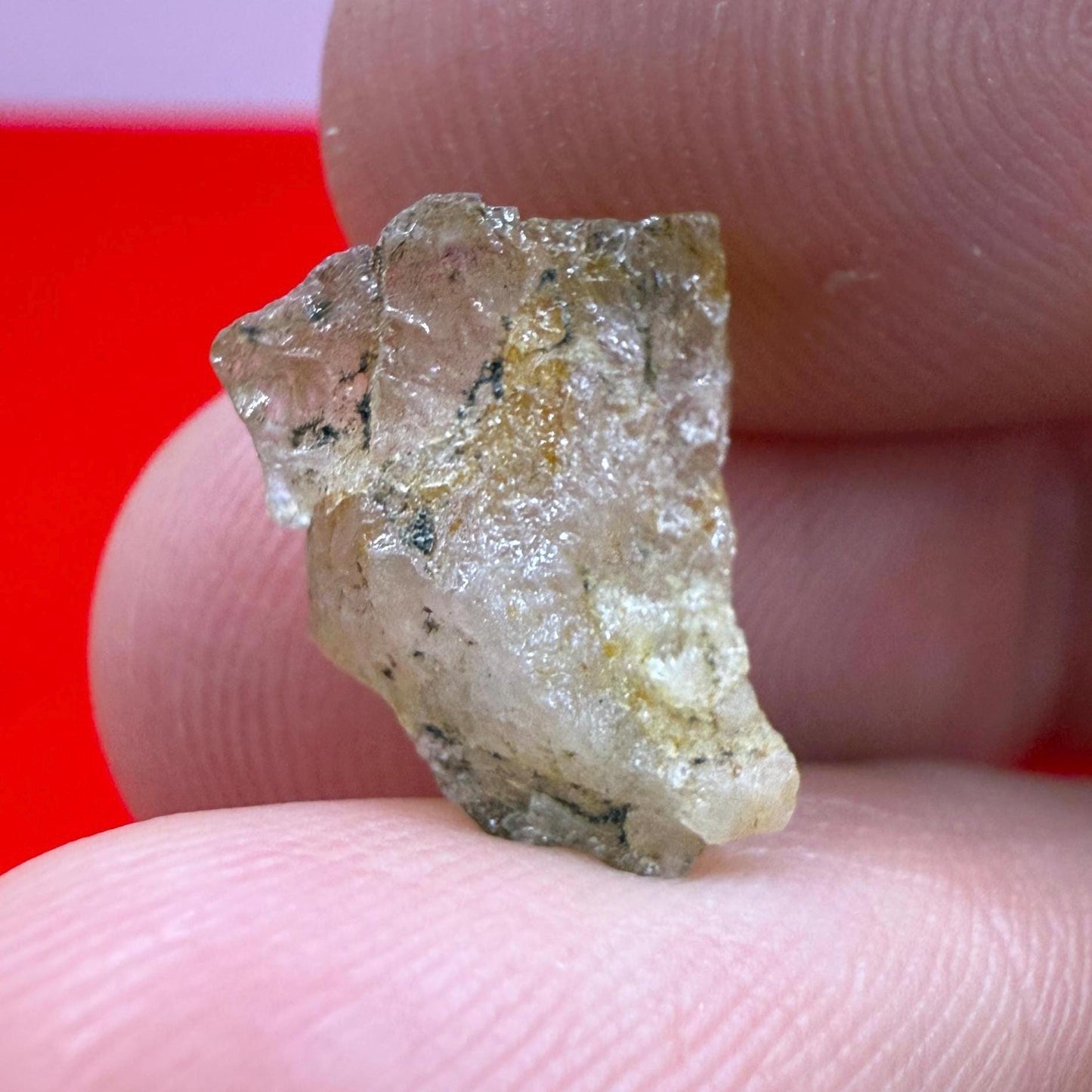 Rare Golden Brazilian Phenacite Crystal 1.08g, 5.4 carats, High-Vibration Energy Stone, Spiritual Growth, Transformation, and Meditation