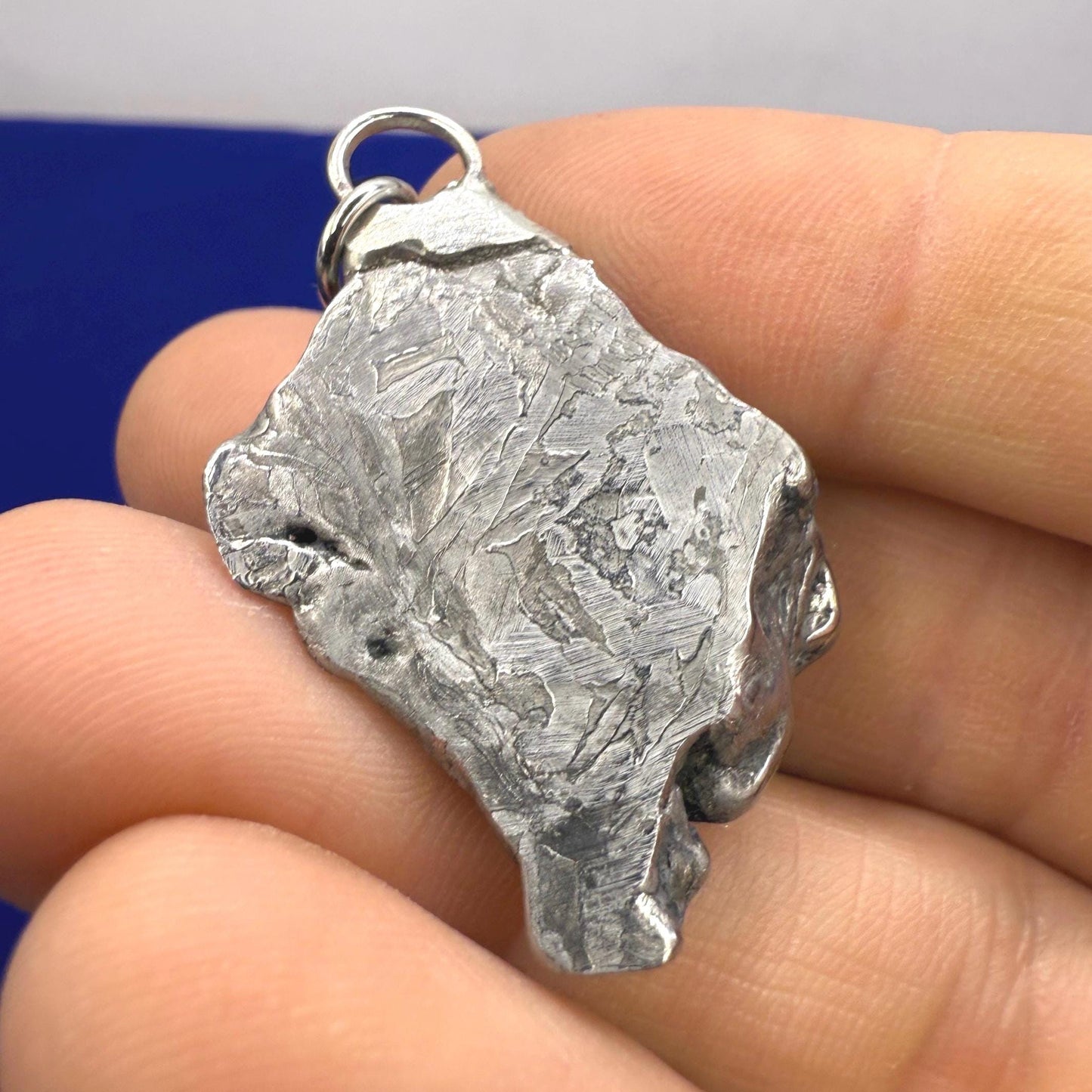 Beautiful Aletai Meteorite Pendant, 19.68 grams, Widmanstätten pattern, Astronomy Gift, Authentic Meteorite, Meteorite Jewelry, COA, Space