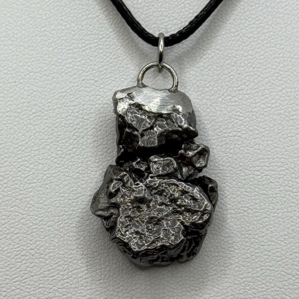 Campo del Cielo Meteorite Pendant, Astronomy Gift, Meteorite Jewelry, Iron Meteorite, Meteorite Pendant, COA, Astronomy Gift, 20.60 Grams