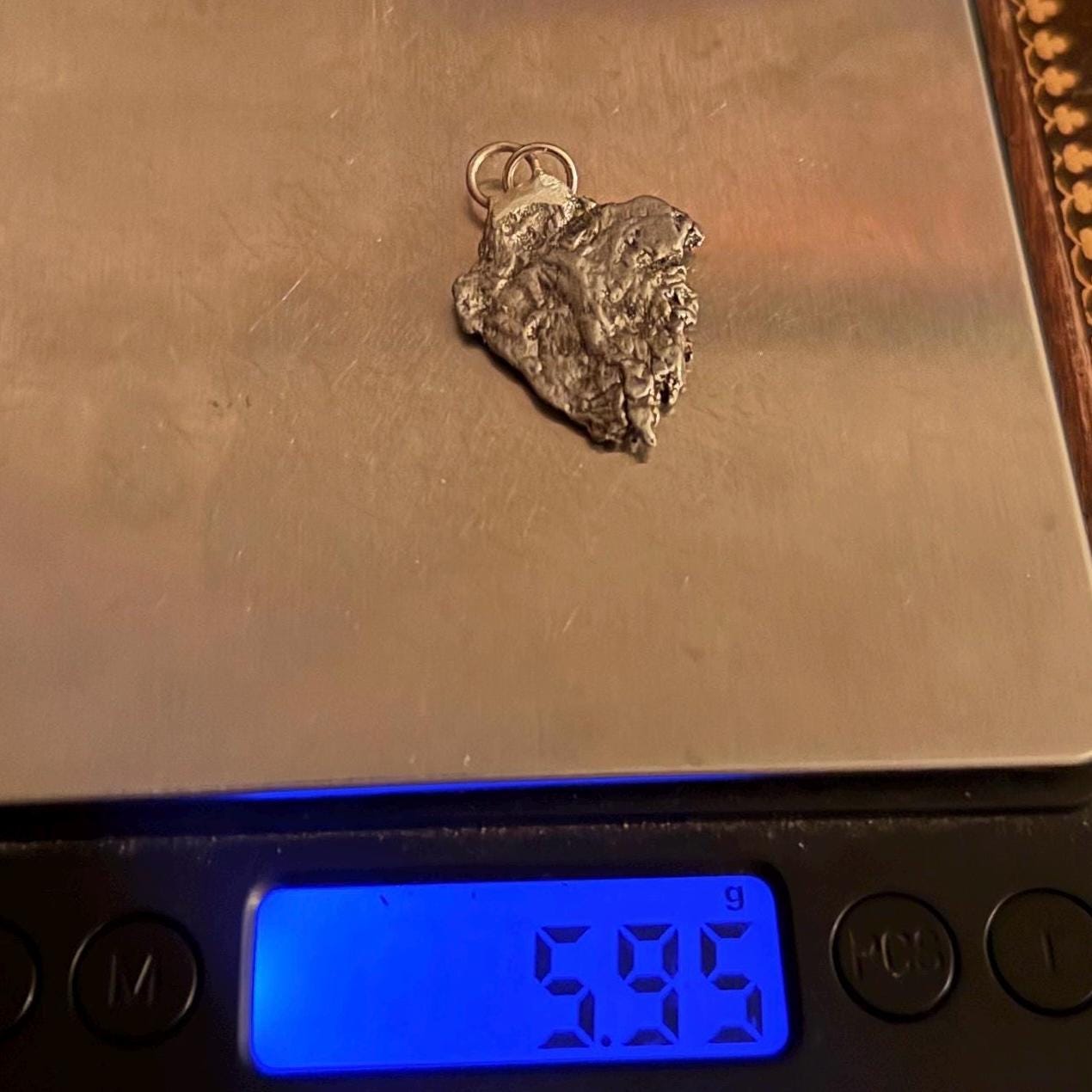 Beautiful Aletai Meteorite Pendant, 5.95 grams, Astronomy Gift, Authentic Meteorite, Meteorite Jewelry, Meteorite Pendant, COA, Space Gift