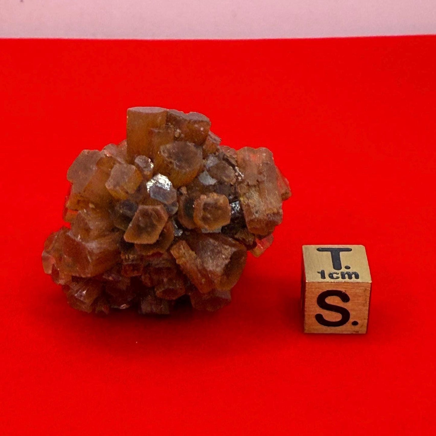 Raw Aragonite Crystal Cluster from Morocco, Natural Red Brown Aragonite, Root Chakra, Earthy Healing Stone, 35.23 Grams, Mineral Specimen