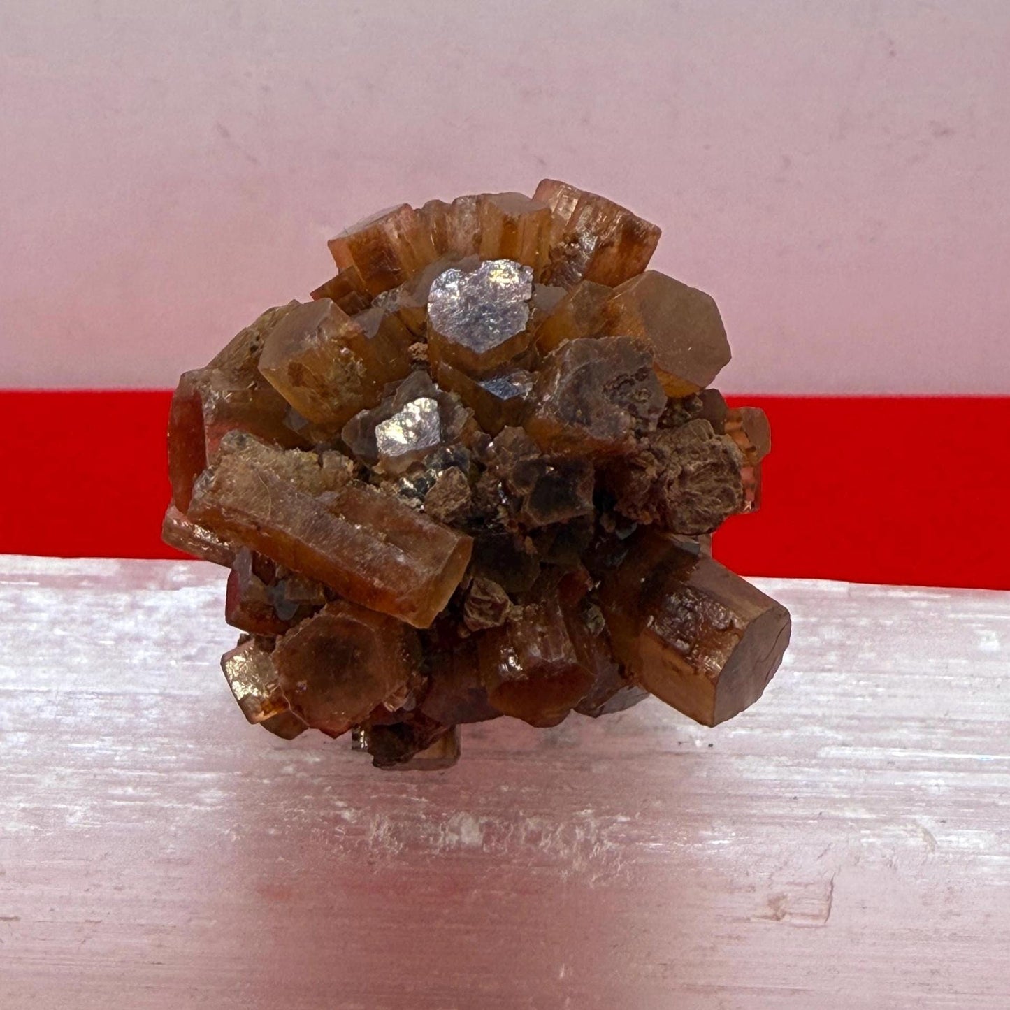 Raw Aragonite Crystal Cluster from Morocco, Natural Red Brown Aragonite, Root Chakra, Earthy Healing Stone, 35.23 Grams, Mineral Specimen