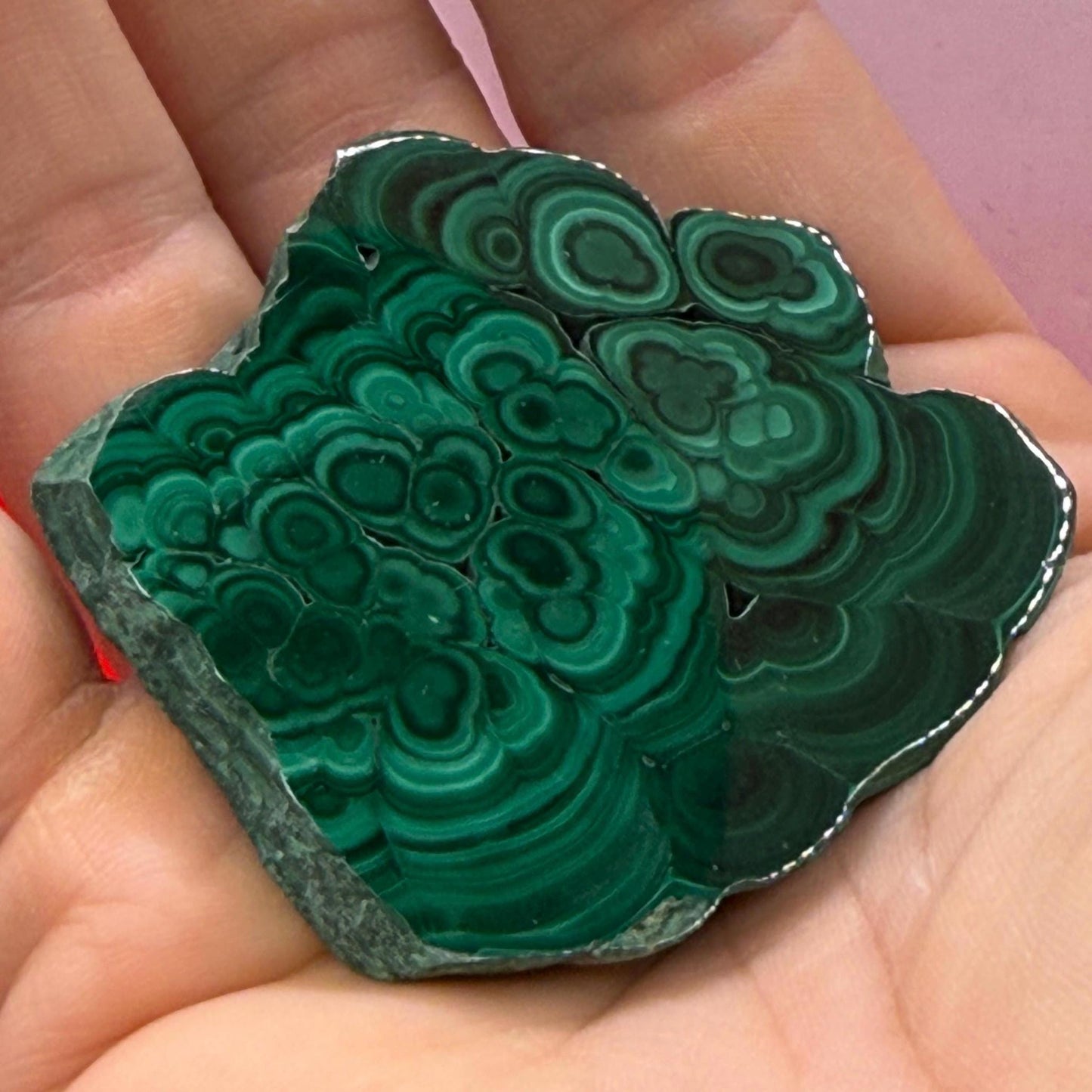 Polished Malachite Slice, High Quality Malachite, Excellent Quality Malachite Slab, Heart Chakra, Protection, Healing Stone, 52.48 grams