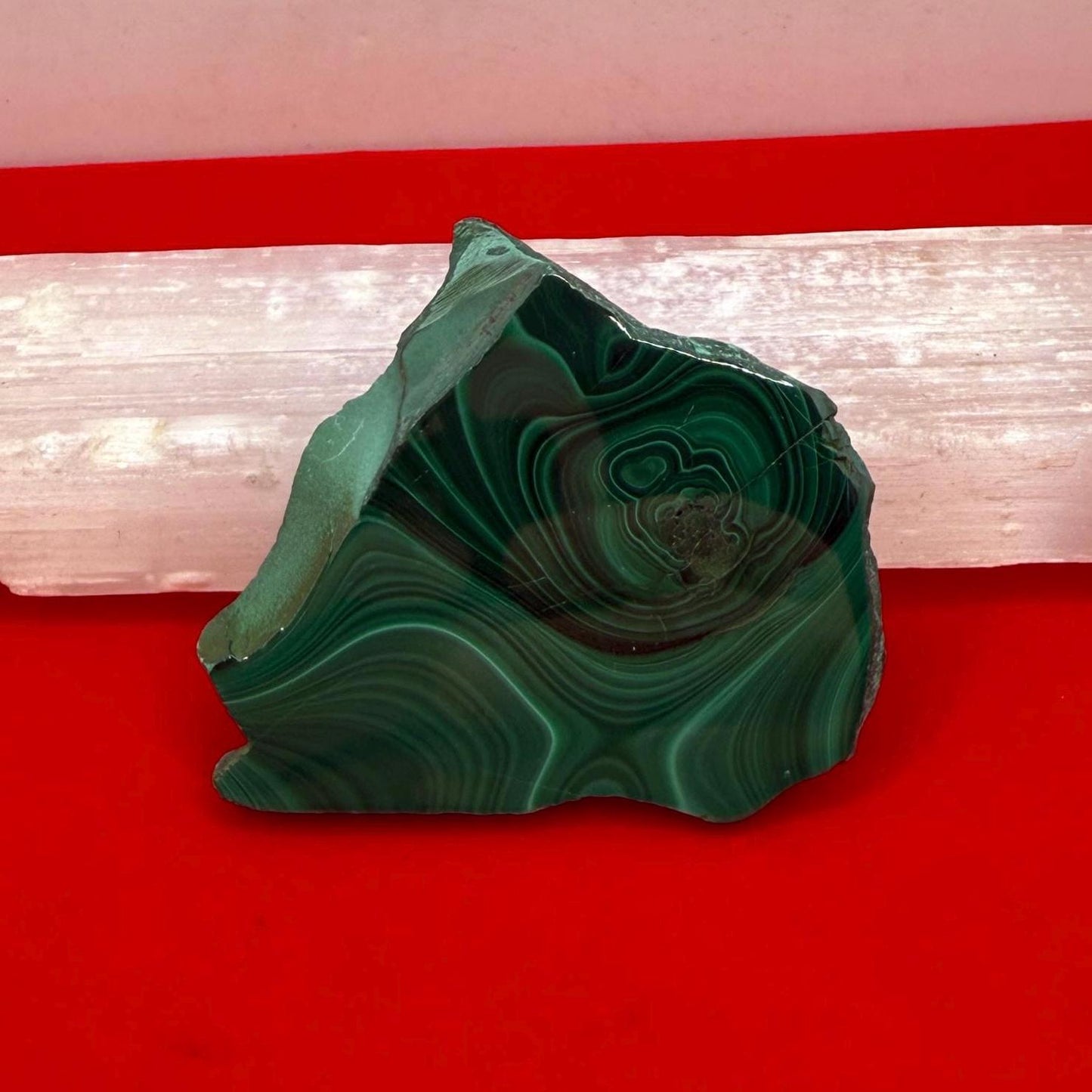Polished Malachite Slice, High Quality Malachite, Excellent Quality Malachite Slab, Heart Chakra, Protection, Healing Stone, 52.26 grams