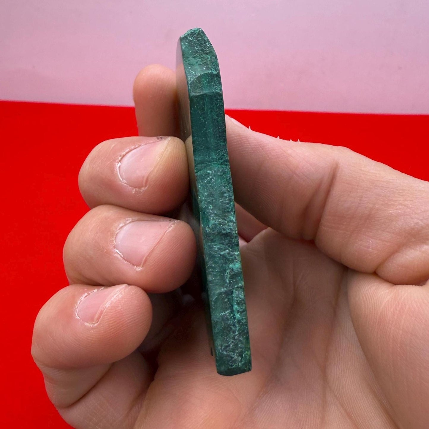 Polished Malachite Slice, High Quality Malachite, Excellent Quality Malachite Slab, Heart Chakra, Protection, Healing Stone, 52.26 grams