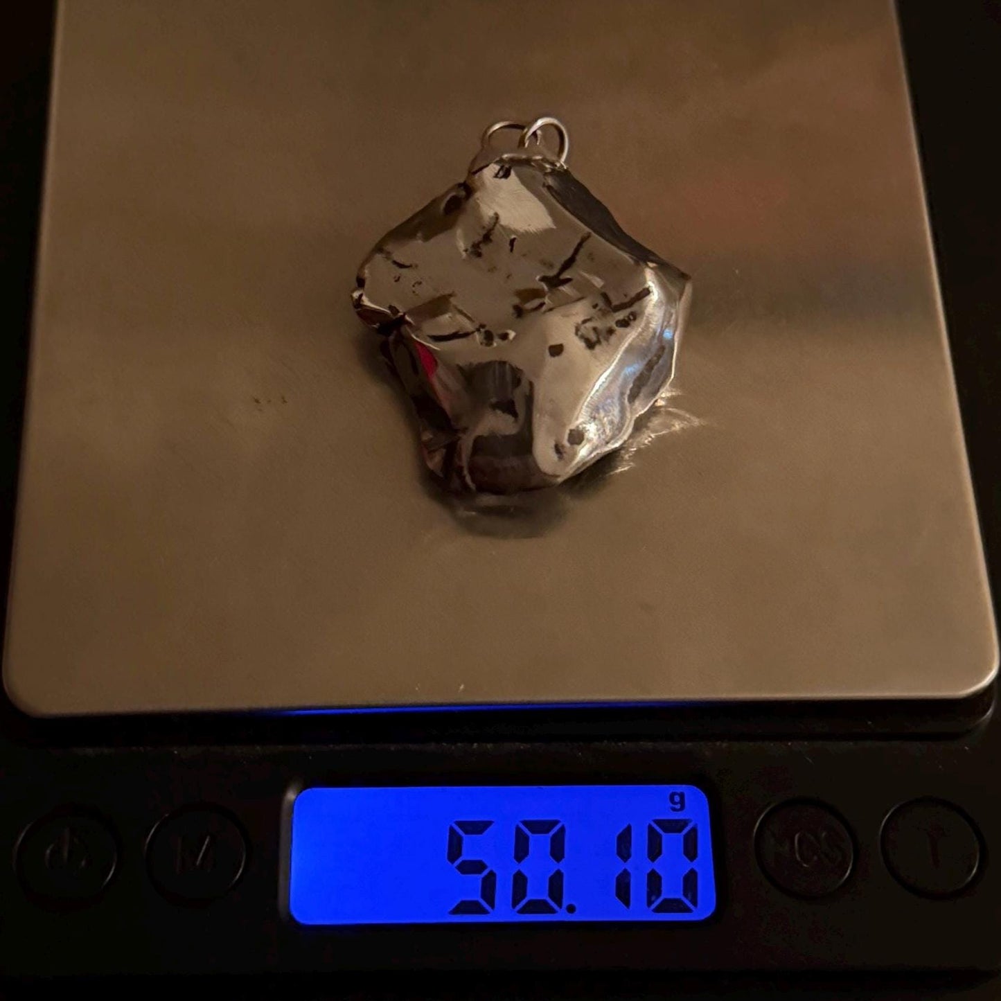 Unique Iron Meteorite Specimen Gebel Kamil, 50.10 grams, Astronomy Gift, Space Gift, Iron Meteorite, Egypt, Polished Meteorite, Space