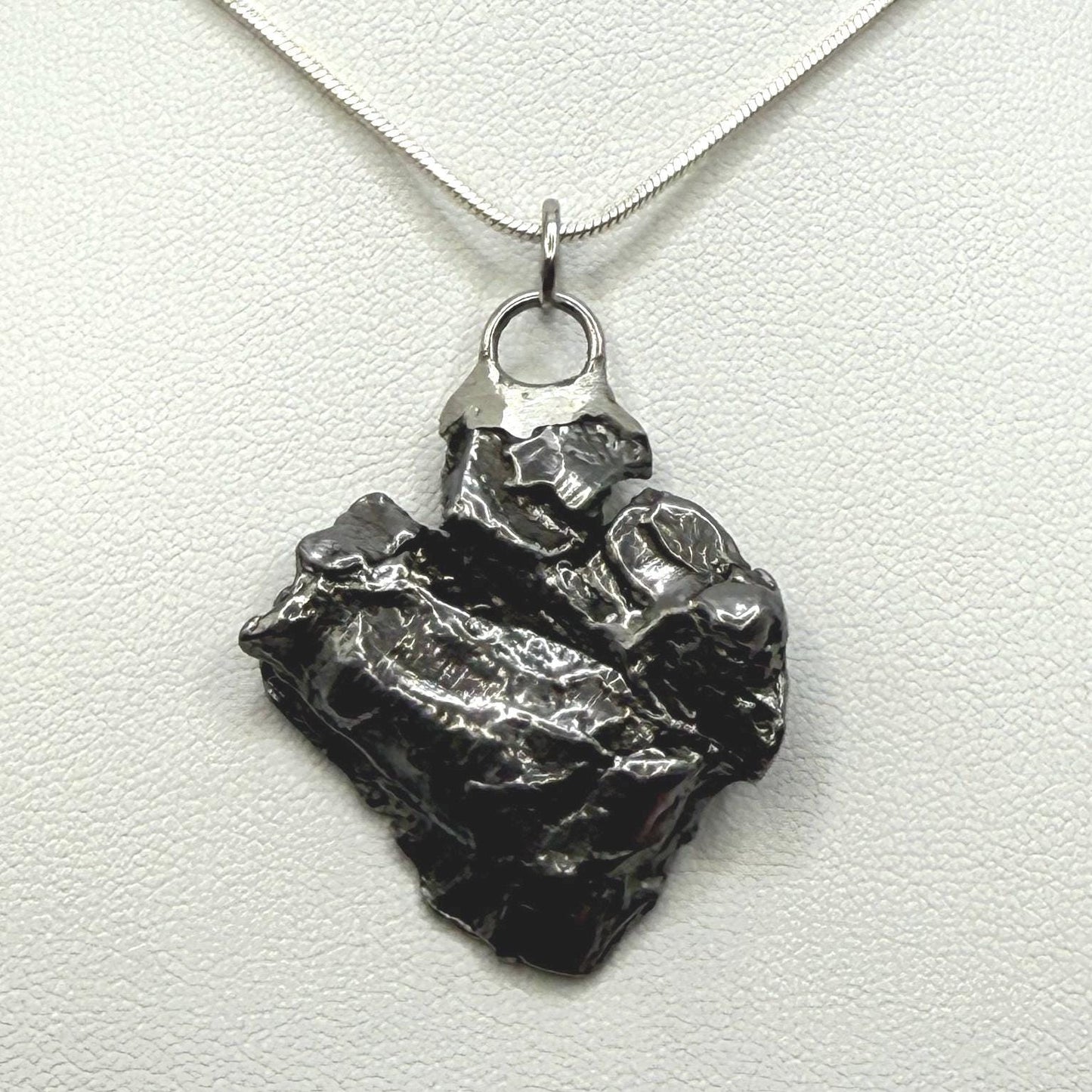 Beautiful Meteorite Campo del Cielo Pendant 16.62 Grams, Astronomy Gift, Authentic Meteorite, Meteorite Jewelry, Meteorite Pendant, COA