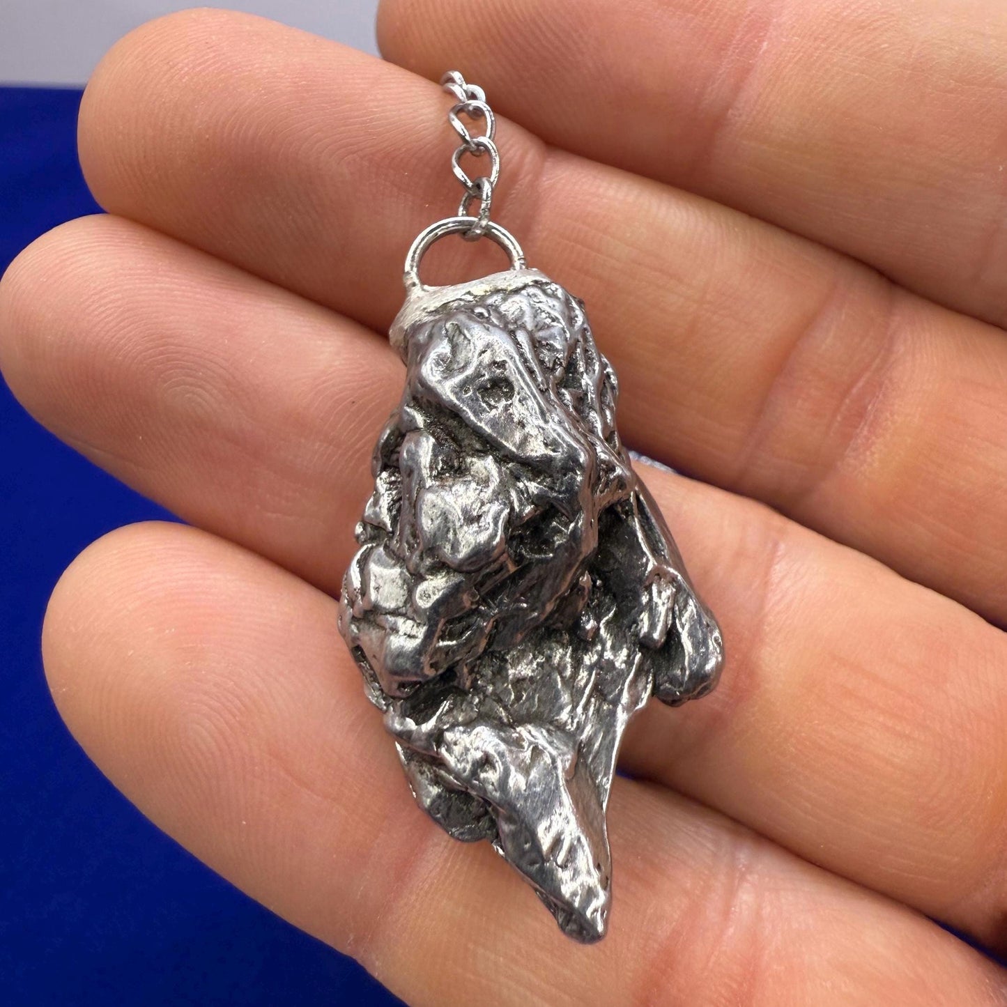 Beautiful Campo del Cielo Meteorite Pendulum, 19.06 grams, Reiki Energy, Astronomy Gift, Meditation Tool, Authentic Meteorite, Pendulum
