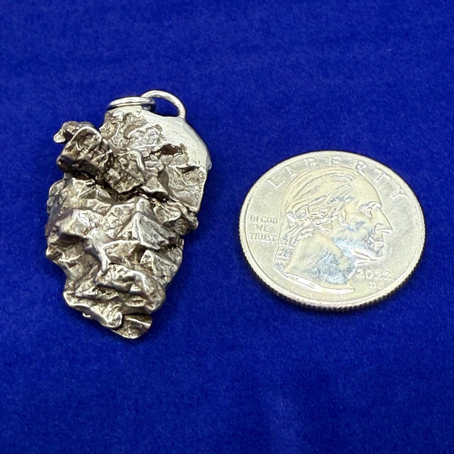 Campo del Cielo Meteorite Pendant, Moving Piece, Meteorite Jewelry, Iron Meteorite, Meteorite Pendant, COA, Astronomy Gift, 17.45 Grams