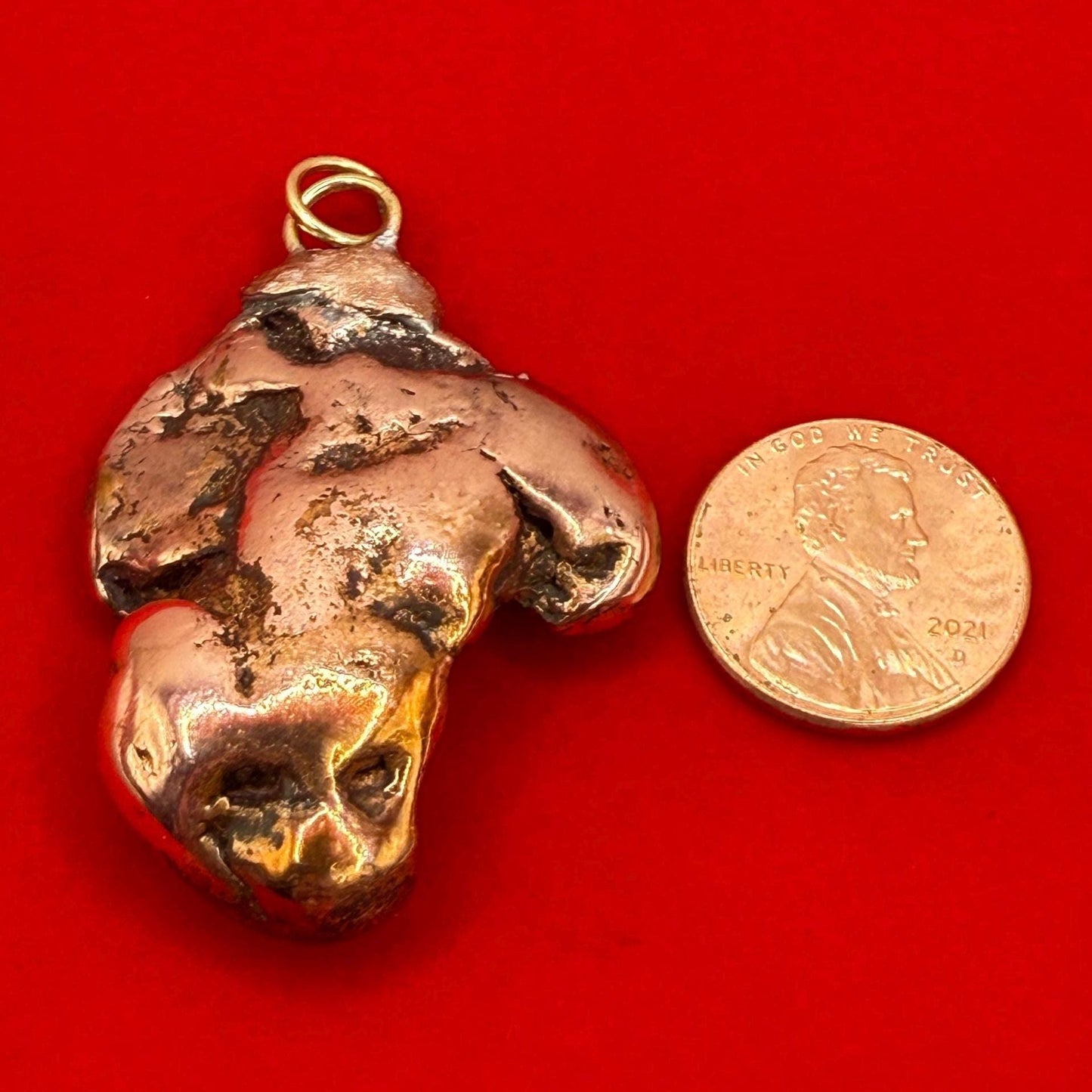 Copper Nugget Pendant, Copper Pendant, Michigan Copper, Michigan Float Copper, Handmade Pendant, Michigan Gift, Copper Jewelry, 38.95 grams