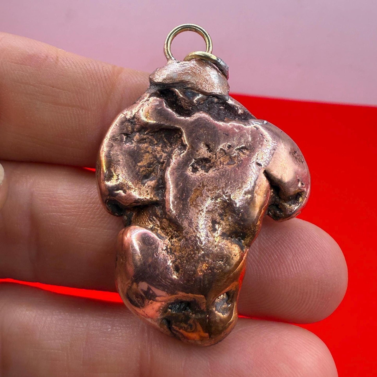 Copper Nugget Pendant, Copper Pendant, Michigan Copper, Michigan Float Copper, Handmade Pendant, Michigan Gift, Copper Jewelry, 38.95 grams