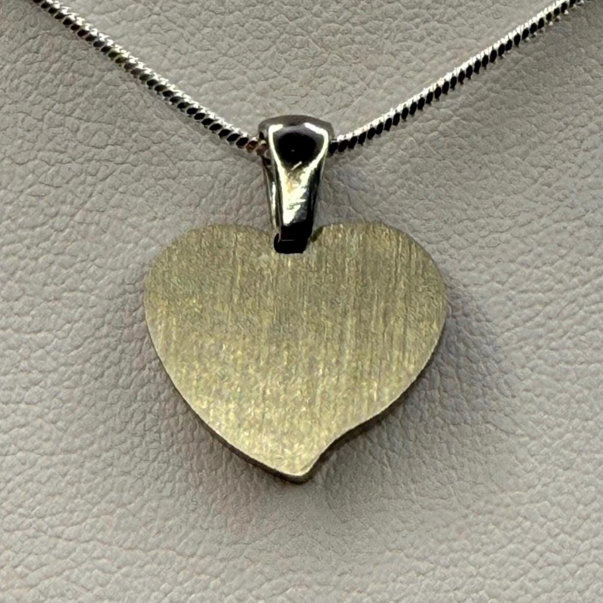 Seymchan Meteorite Sweetheart Pendant, Heart Shaped Pendant, Stainless Steel Pendant, Space Gift, Valentines Day Pendant, 1.94g