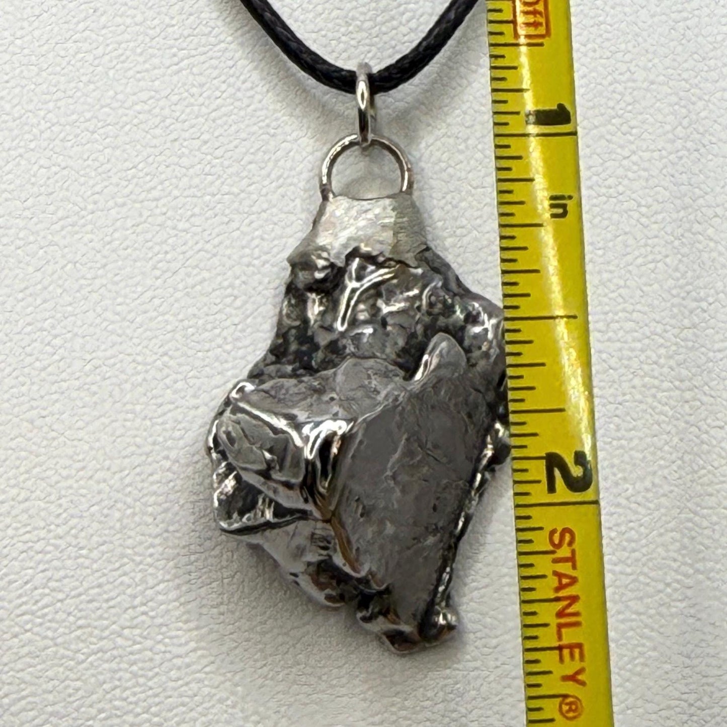 Beautiful Aletai Meteorite Pendant, 19.68 grams, Widmanstätten pattern, Astronomy Gift, Authentic Meteorite, Meteorite Jewelry, COA, Space