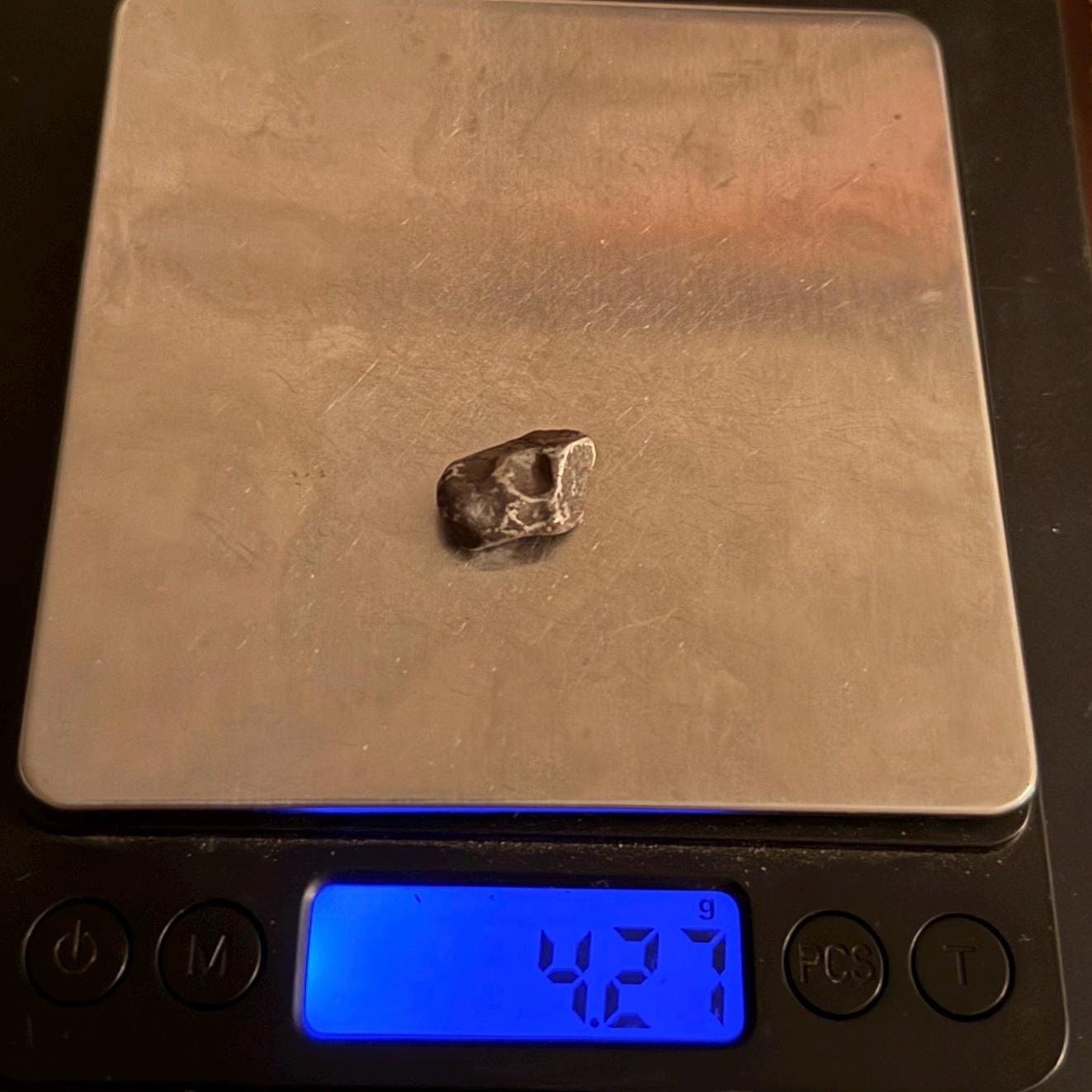 Agoudal Iron Meteorite, Space Gift, Authentic Meteorite, Astronomy Gift, Space Rock with Regmaglypts, Rare and Unique Collectible, 4.27g