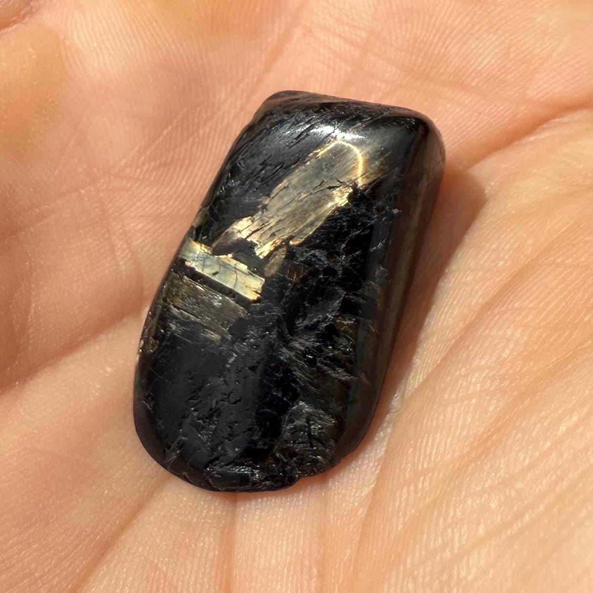 Nuummite Stone, Natural Nuummite, Greenland, Reiki, Rock Collection, Manifesting, Grounding, Energy Work, Reiki Creativity, 8.91 grams