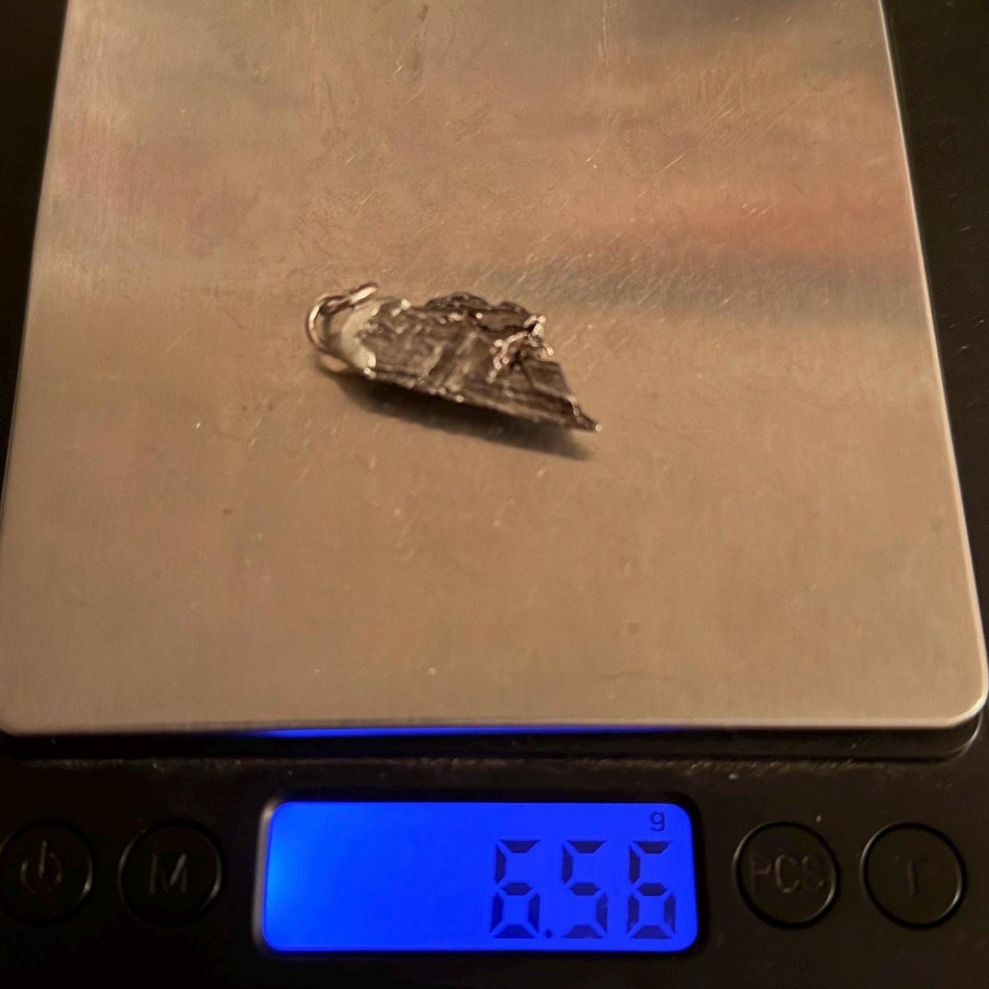 Beautiful Aletai Meteorite Pendant, 6.56 grams, Astronomy Gift, Authentic Meteorite, Meteorite Jewelry, Meteorite Pendant, COA, Space Gift