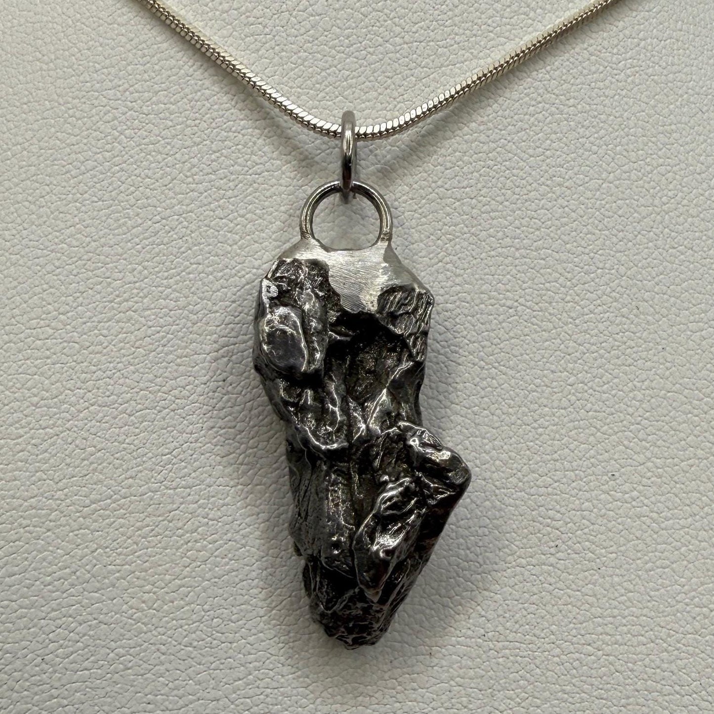 Beautiful Meteorite Campo del Cielo Pendant 10.24 Grams, Astronomy Gift, Authentic Meteorite, Meteorite Jewelry, Meteorite Pendant, COA