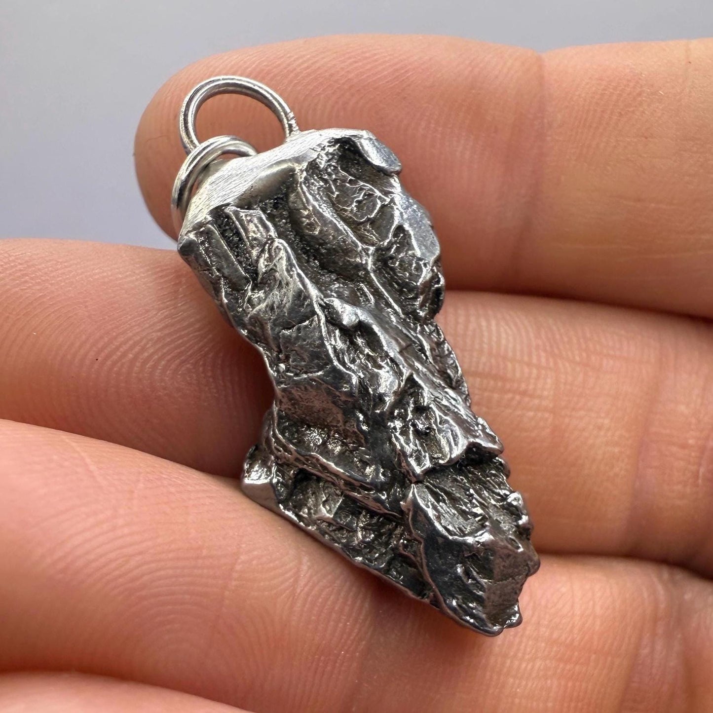 Beautiful Meteorite Campo del Cielo Pendant 10.24 Grams, Astronomy Gift, Authentic Meteorite, Meteorite Jewelry, Meteorite Pendant, COA