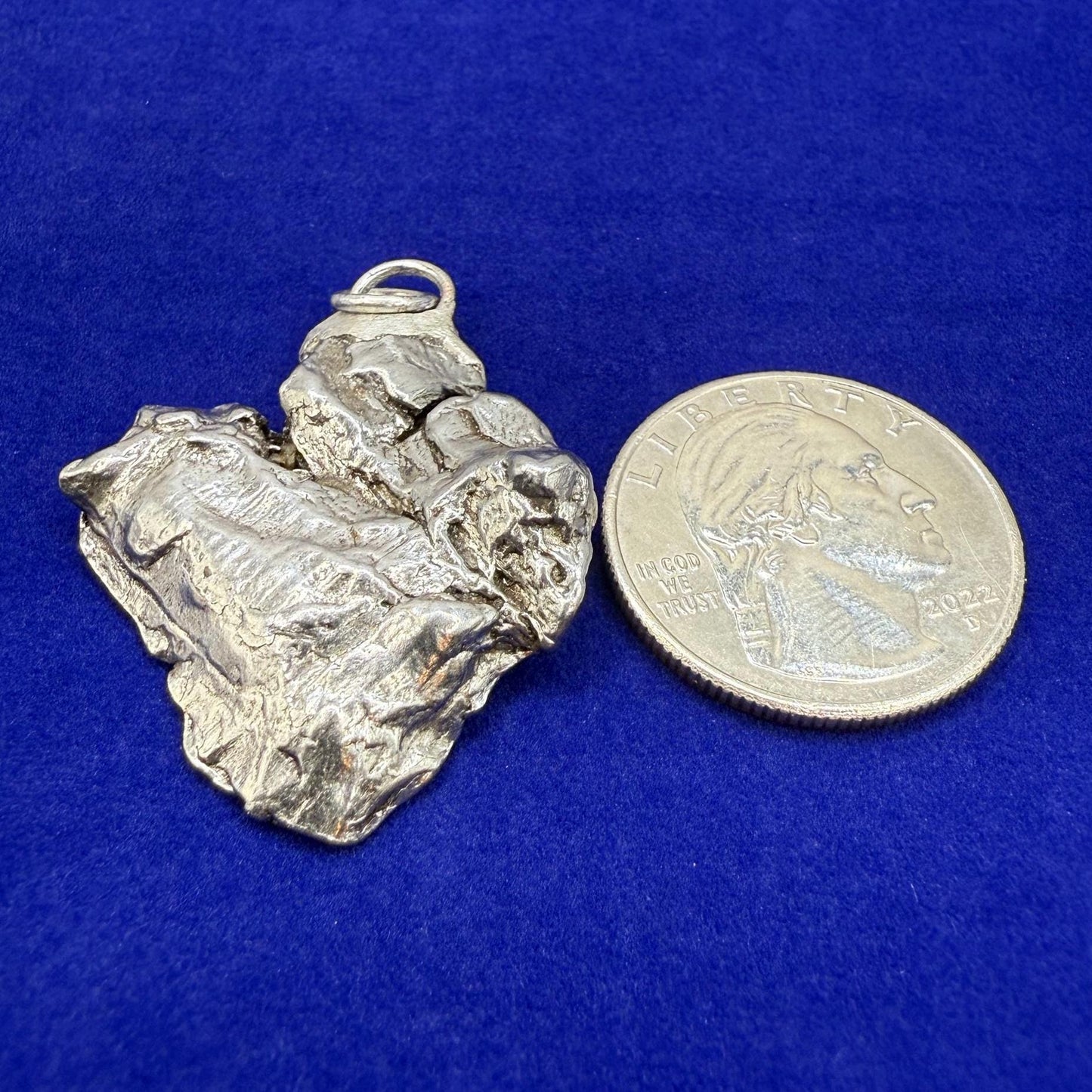 Beautiful Meteorite Campo del Cielo Pendant 16.62 Grams, Astronomy Gift, Authentic Meteorite, Meteorite Jewelry, Meteorite Pendant, COA