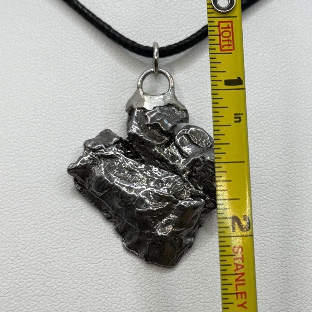 Beautiful Meteorite Campo del Cielo Pendant 16.62 Grams, Astronomy Gift, Authentic Meteorite, Meteorite Jewelry, Meteorite Pendant, COA