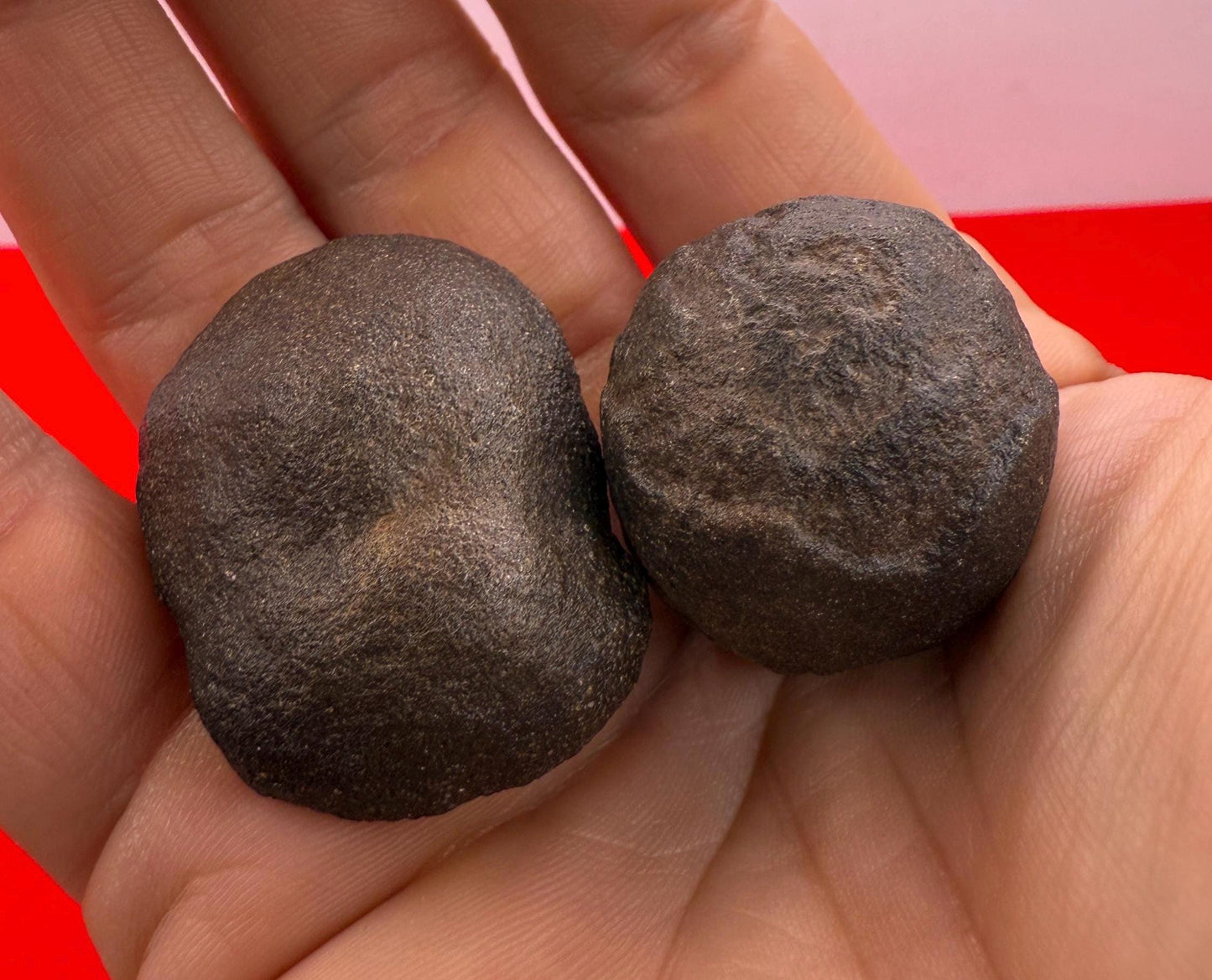 Moqui Marbles, Pair of Stones, Top Quality Stones, Shaman Stones, Southern Utah, Thunder Stones, Hopi Marbles, Sandstone, 53.48 grams