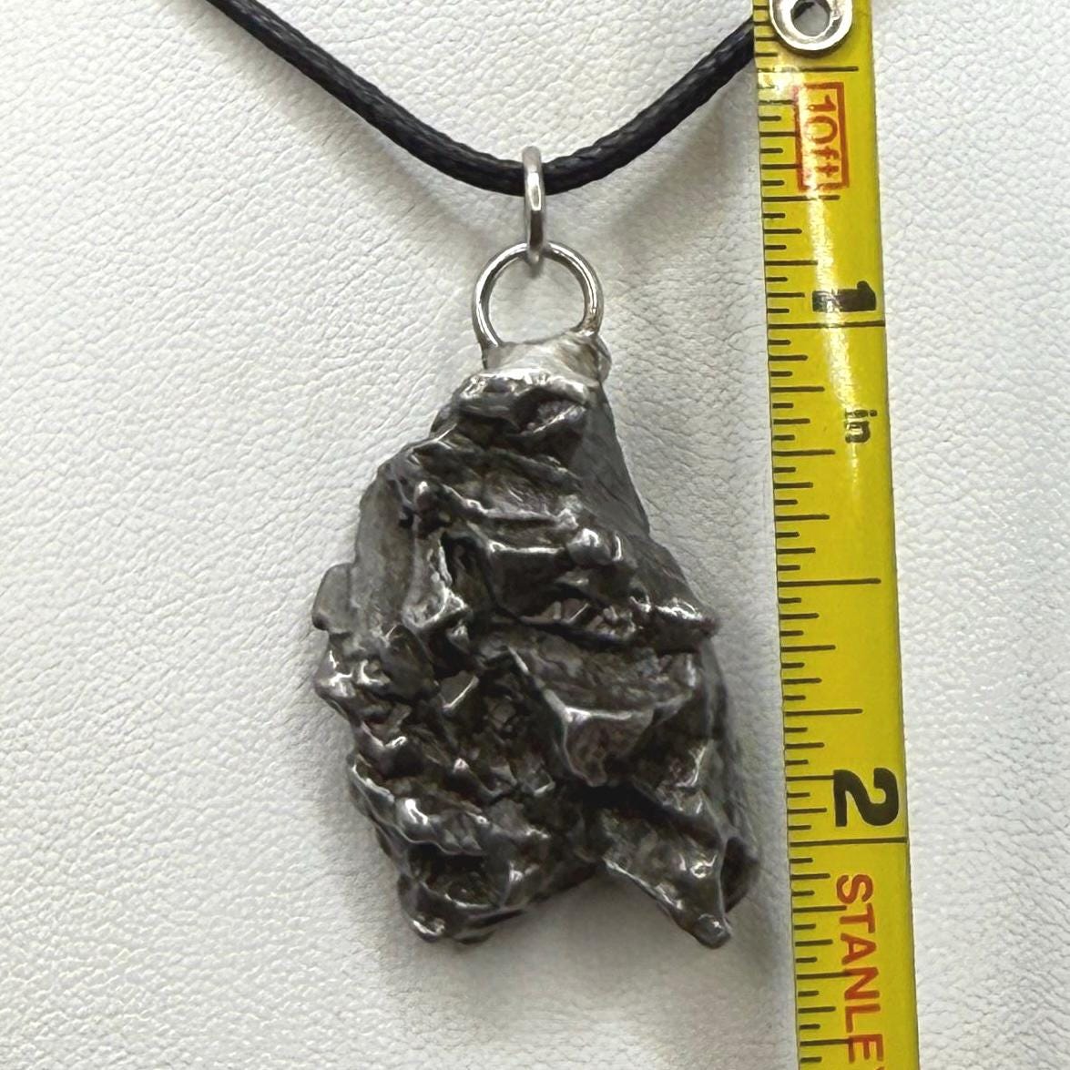 Beautiful Meteorite Campo del Cielo Pendant 20.26 grams, Astronomy Gift, Authentic Meteorite, Meteorite Jewelry, Meteorite Pendant, COA