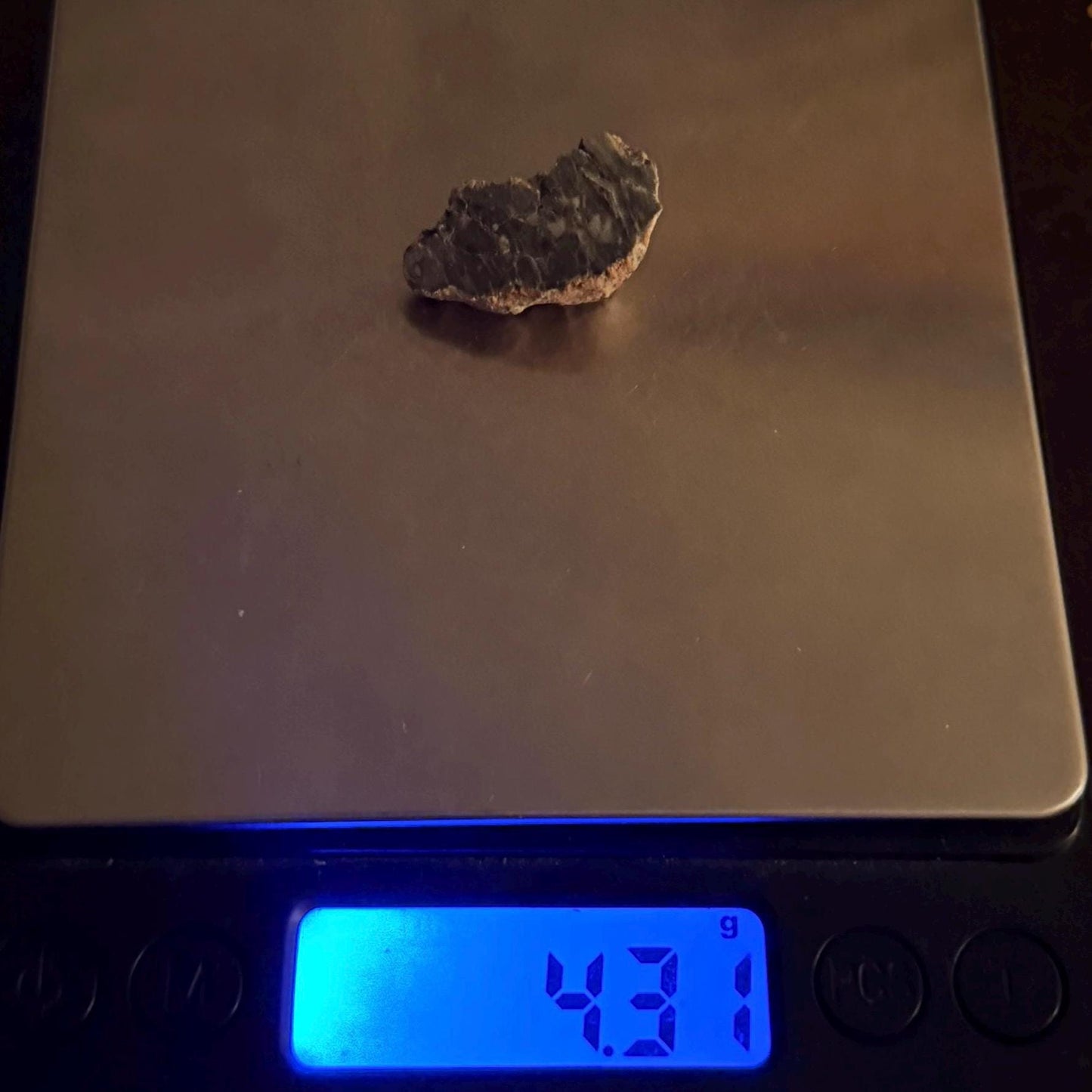 Bechar 007 Moon|Lunar Meteorite, Feldspathic Breccia, Moon Meteorite Half, Meteorite Collection, Lunar Feldspathic Breccia, 4.31 grams