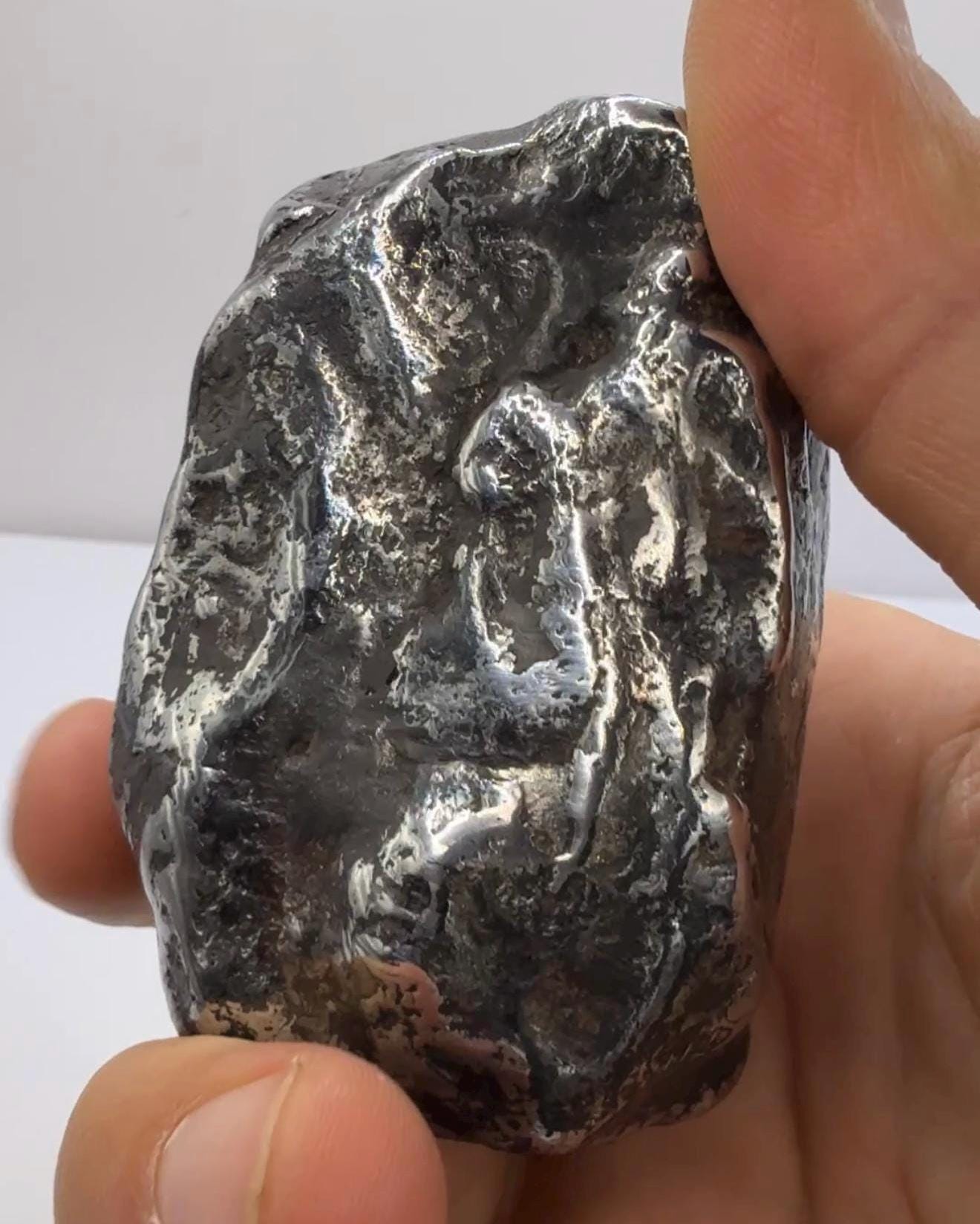 Beautiful Large Aletai Meteorite Specimen, 1.5 Lbs, Meteorite Collection, Astronomy Gift, Authentic Meteorite, Space Gift, Office Decor, Coa