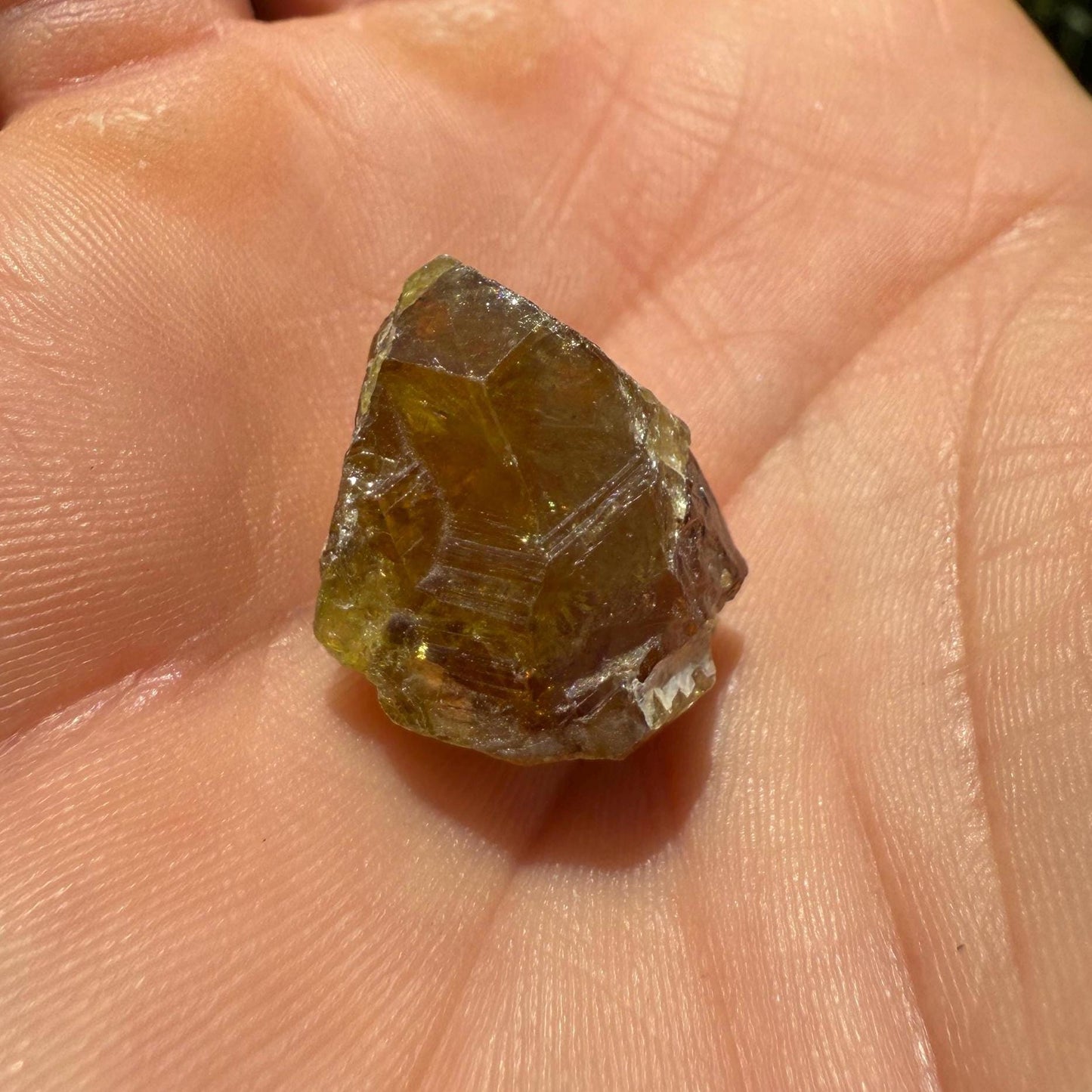 Sphene, Titanite, Golden Brown Sphene, Madagascar, Crystal Collection, Willpower, Mental Clarity, Reiki, Solar Plexus, 4.74 grams