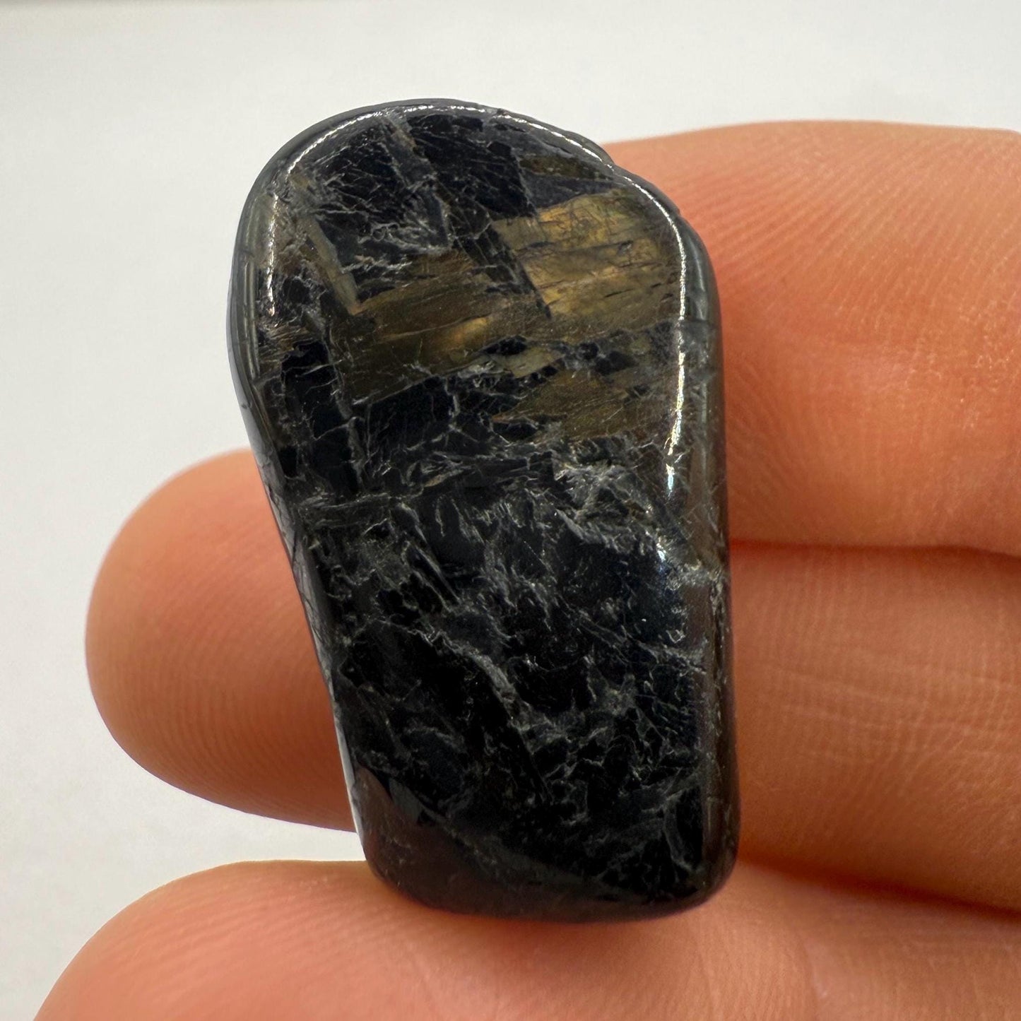 Nuummite Stone, Natural Nuummite, Greenland, Reiki, Rock Collection, Manifesting, Grounding, Energy Work, Reiki Creativity, 8.91 grams