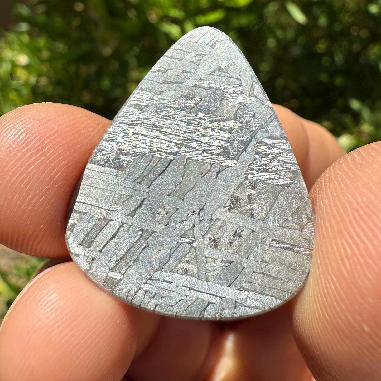 Aletai Meteorite Guitar Pick, Etched & Polished, 7.95g, Authentic Iron Meteorite, Truly Out of This World, Unique Music Gift, Astronomy Gift