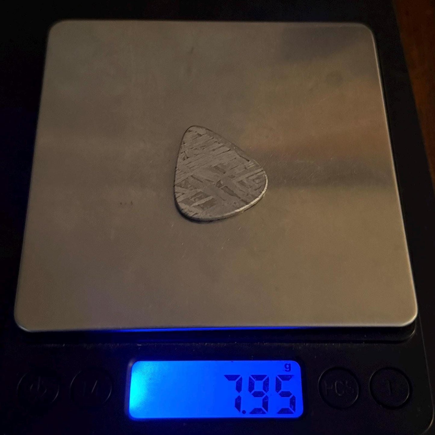 Aletai Meteorite Guitar Pick, Etched & Polished, 7.95g, Authentic Iron Meteorite, Truly Out of This World, Unique Music Gift, Astronomy Gift