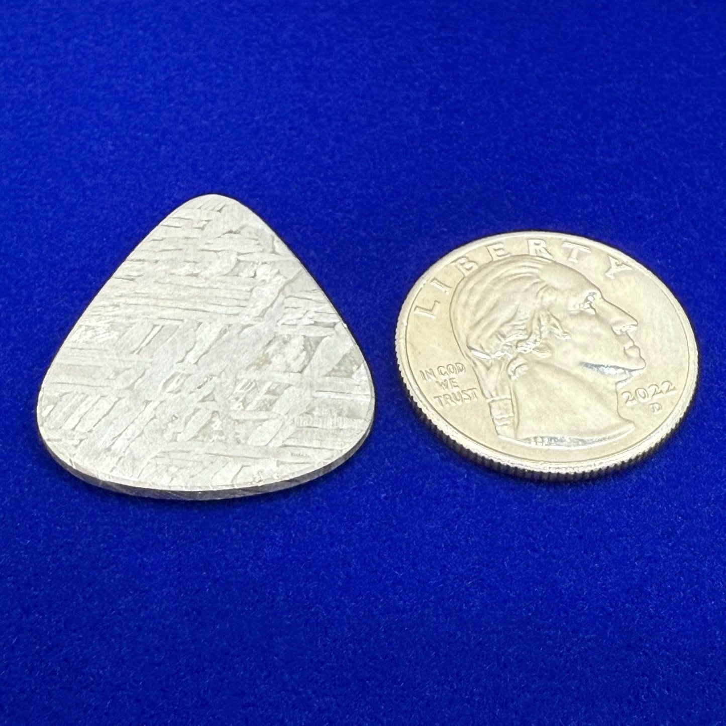 Aletai Meteorite Guitar Pick, Etched & Polished, 7.95g, Authentic Iron Meteorite, Truly Out of This World, Unique Music Gift, Astronomy Gift
