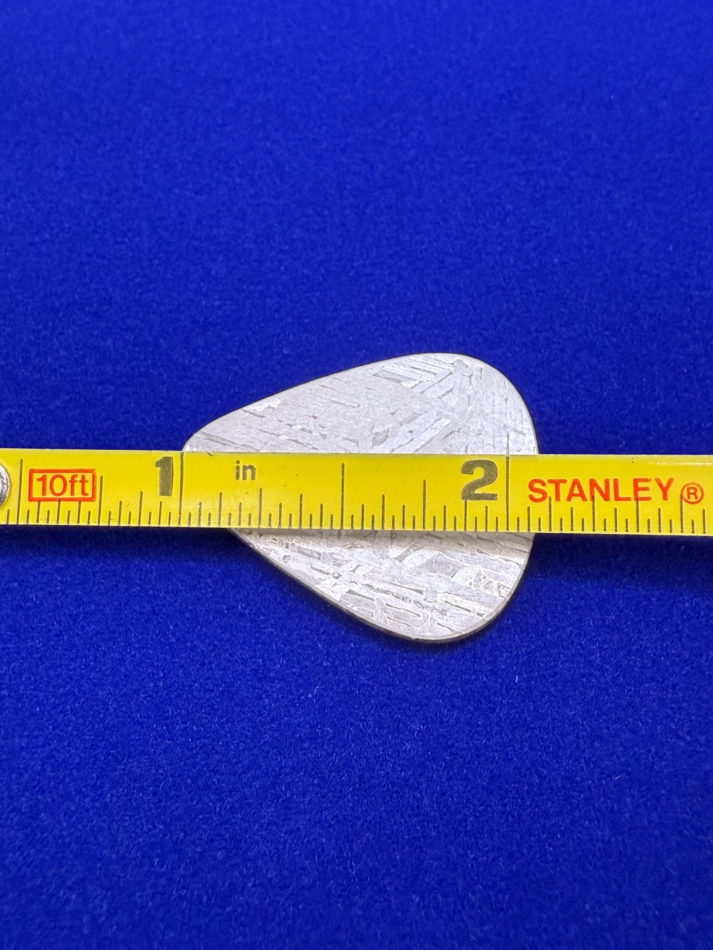 Aletai Meteorite Guitar Pick, Etched & Polished, 7.41g, Authentic Iron Meteorite, Truly Out of This World, Unique Music Gift, Astronomy Gift