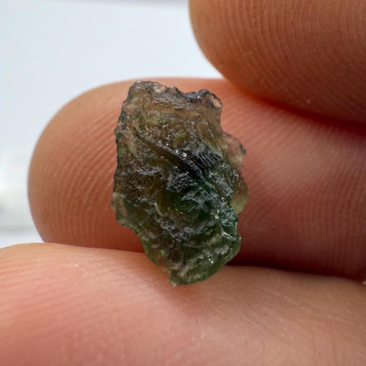 Moldavite Tektite Specimen, High Quality, Transformation, Manifestation, Reiki, Athentic, Moldavite Crystal, 0.42 grams|2.1 carats