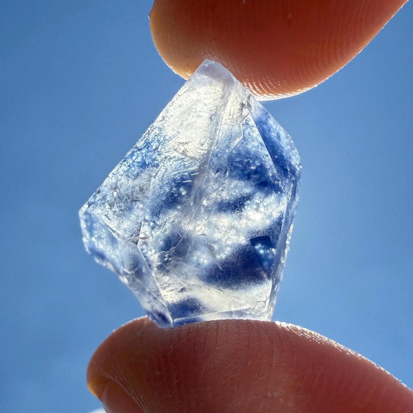 Rare Blue Dumortierite Crystal from Bahia, Brazil, Terminated– 5.68g/28.5ct, Gemstone for Collectors, Meditation, Reiki, Healing Decor