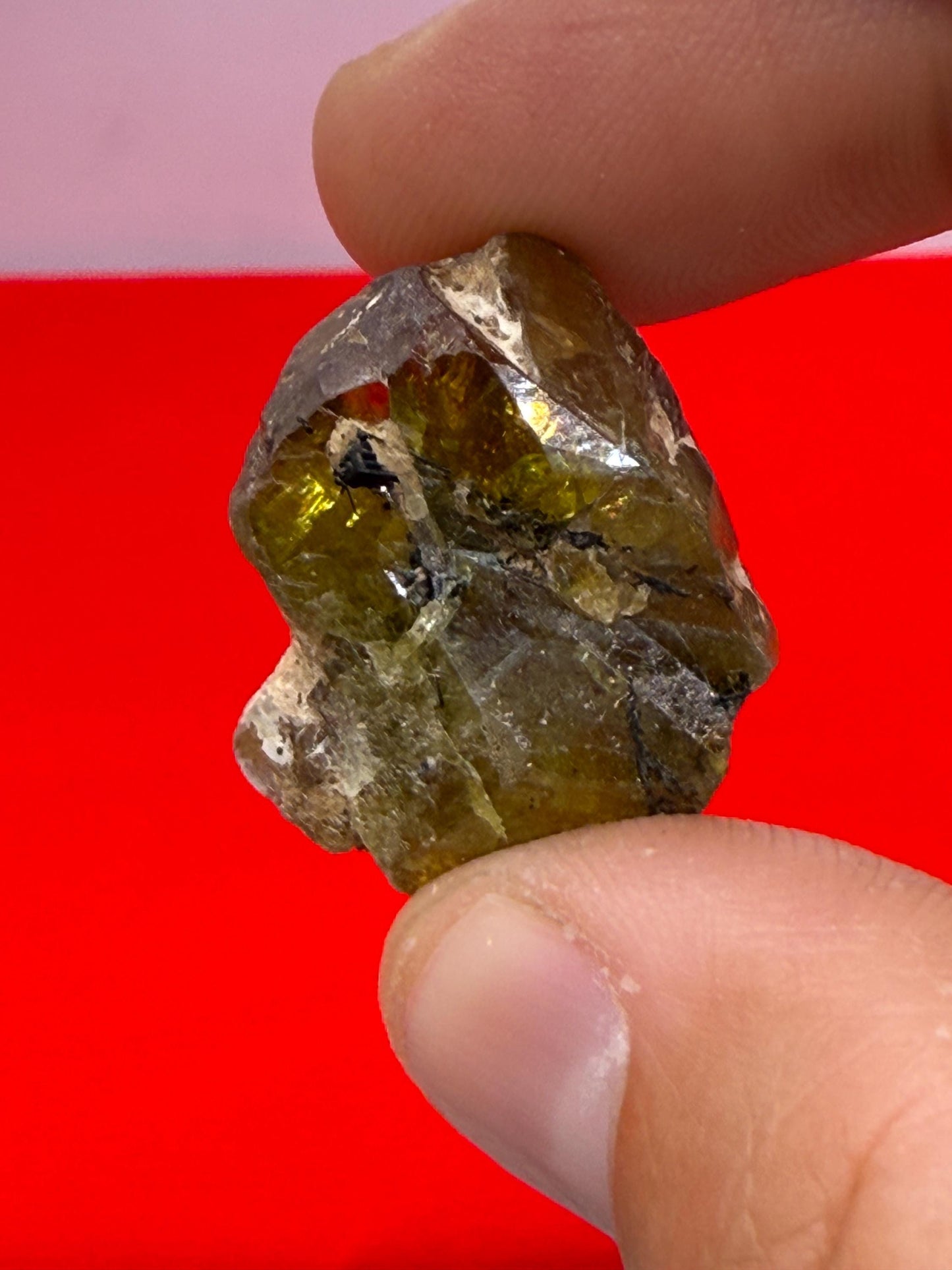 Sphene, Titanite, Golden Brown Sphene, Madagascar, Crystal Collection, Willpower, Mental Clarity, Reiki, Solar Plexus, 9.73 grams
