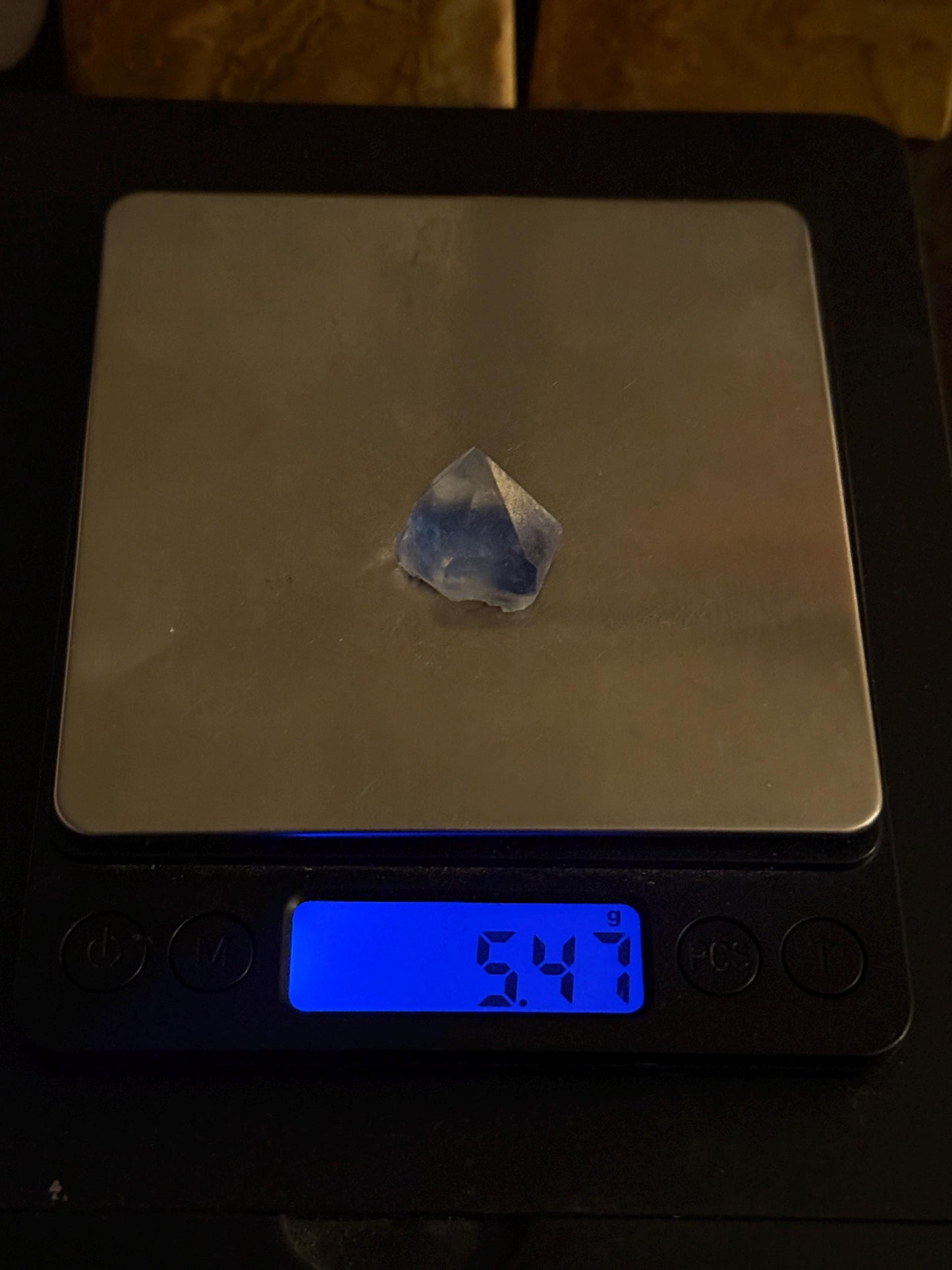 Rare Blue Dumortierite Crystal from Bahia, Brazil, Terminated– 5.47g/27.35ct, Gemstone for Collectors, Meditation, Reiki, Healing Decor