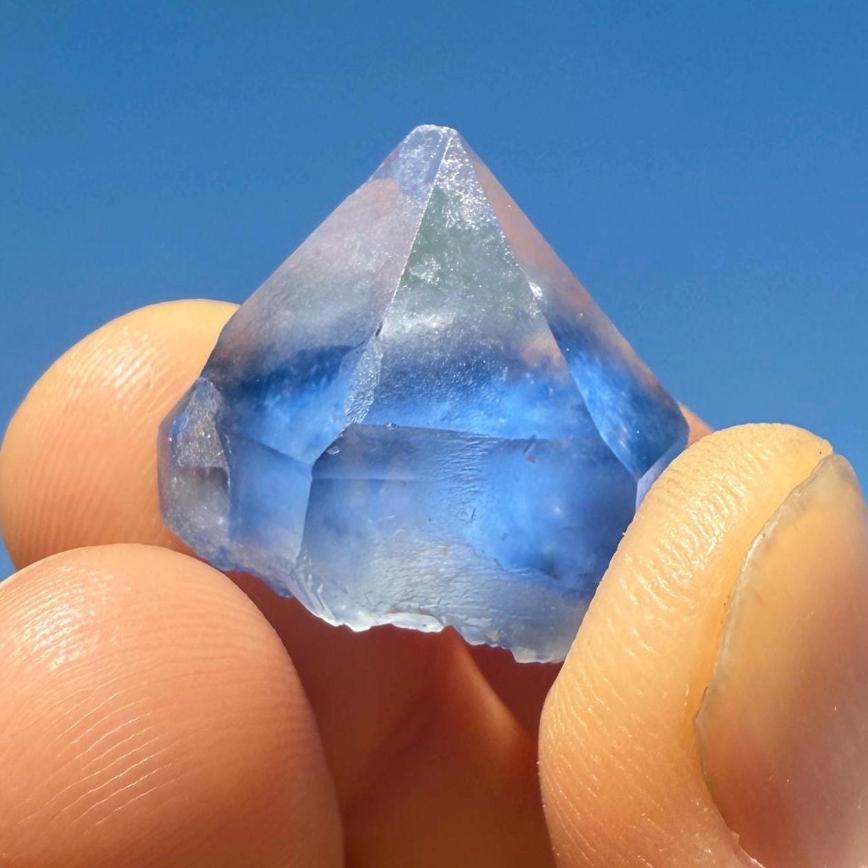 Rare Blue Dumortierite Crystal from Bahia, Brazil, Terminated– 5.47g/27.35ct, Gemstone for Collectors, Meditation, Reiki, Healing Decor