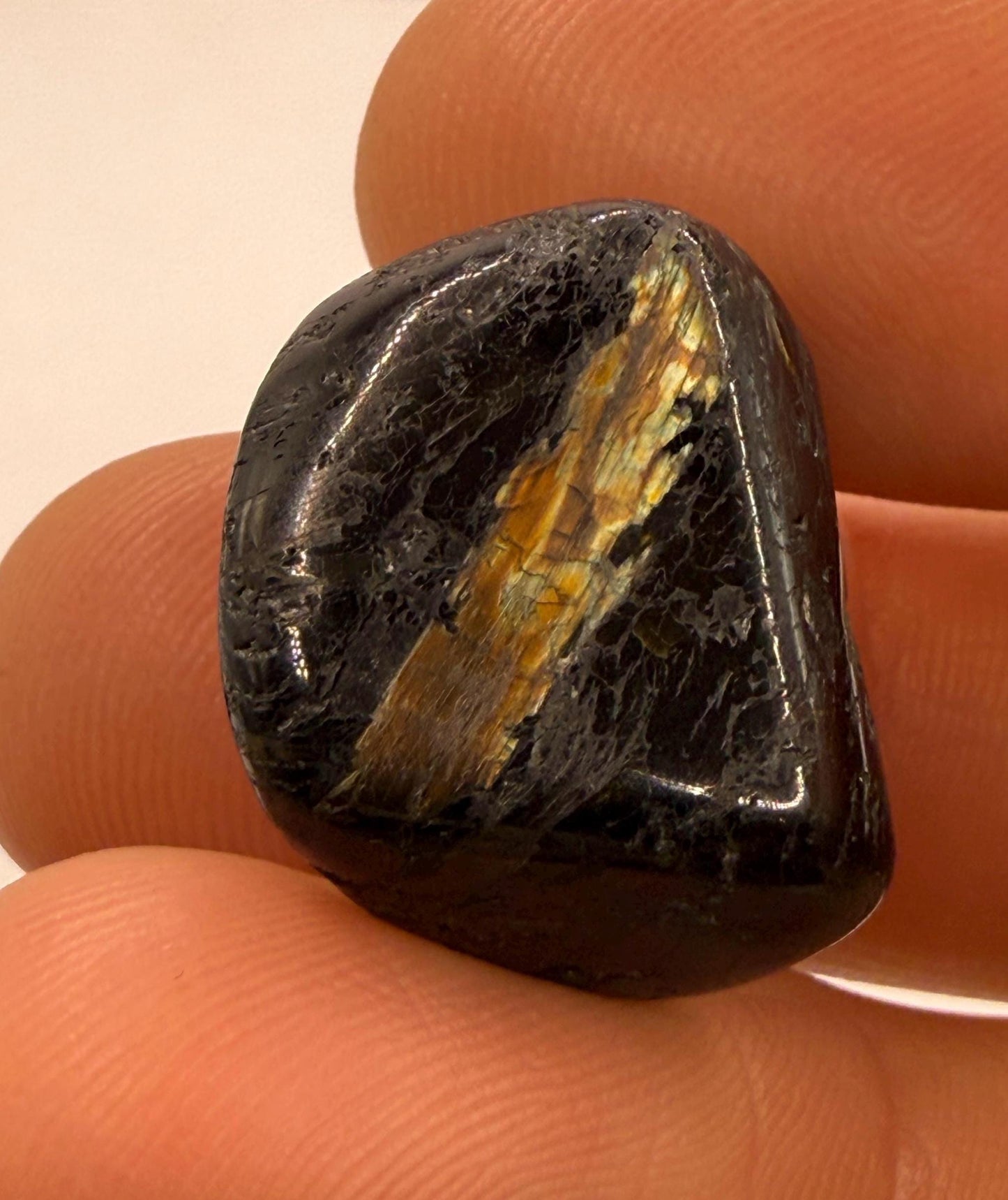 Nuummite Stone, Natural Nuummite, Greenland, Reiki, Rock Collection, Manifesting, Grounding, Energy Work, Reiki Creativity, 8.29 grams