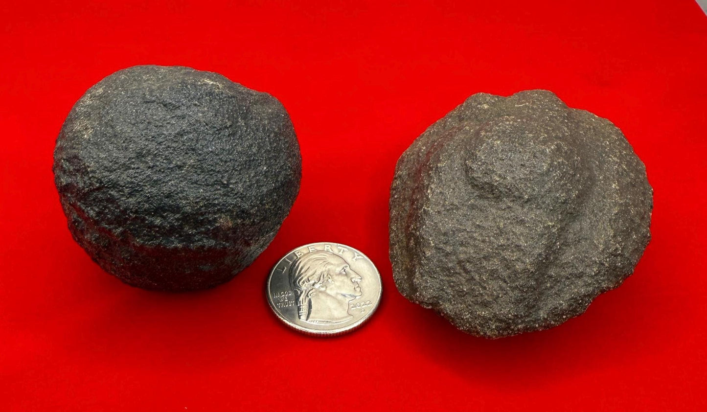 Rare Large Moqui Marbles, Pair of Stones, Shaman Stones, Southern Utah, Thunder Stones, Hopi Marbles, Sandstone, 8.6 oz|244 grams