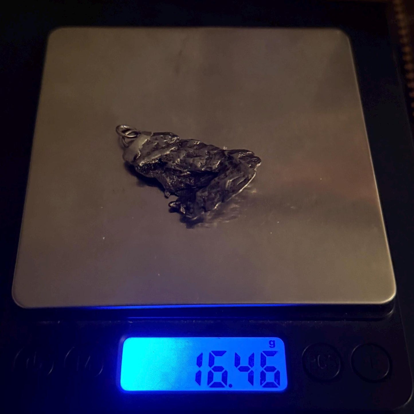 Beautiful Meteorite Campo del Cielo Pendant 16.46 grams, Astronomy Gift, Authentic Meteorite, Meteorite Jewelry, Meteorite Pendant, COA