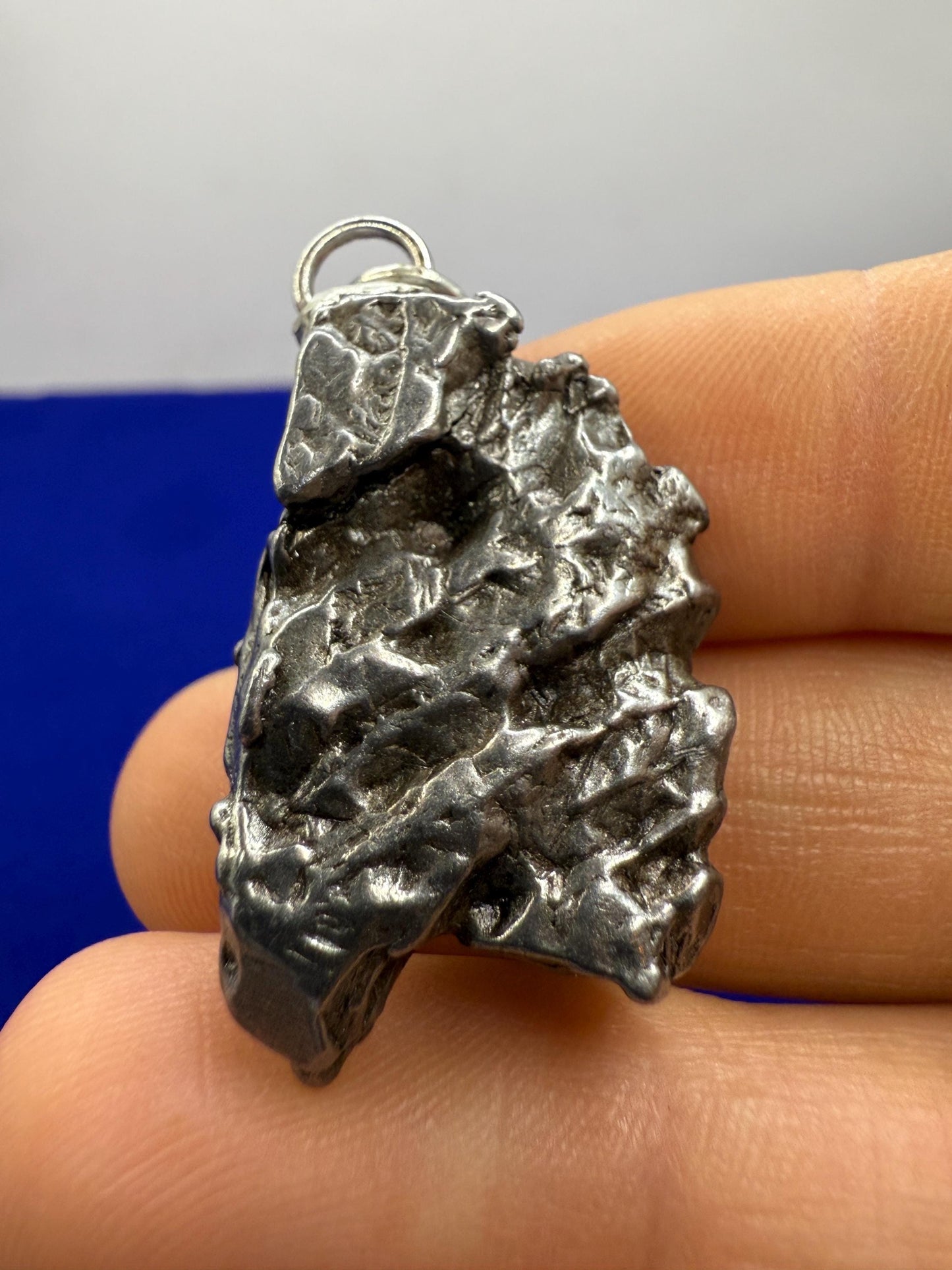 Beautiful Meteorite Campo del Cielo Pendant 20.26 grams, Astronomy Gift, Authentic Meteorite, Meteorite Jewelry, Meteorite Pendant, COA