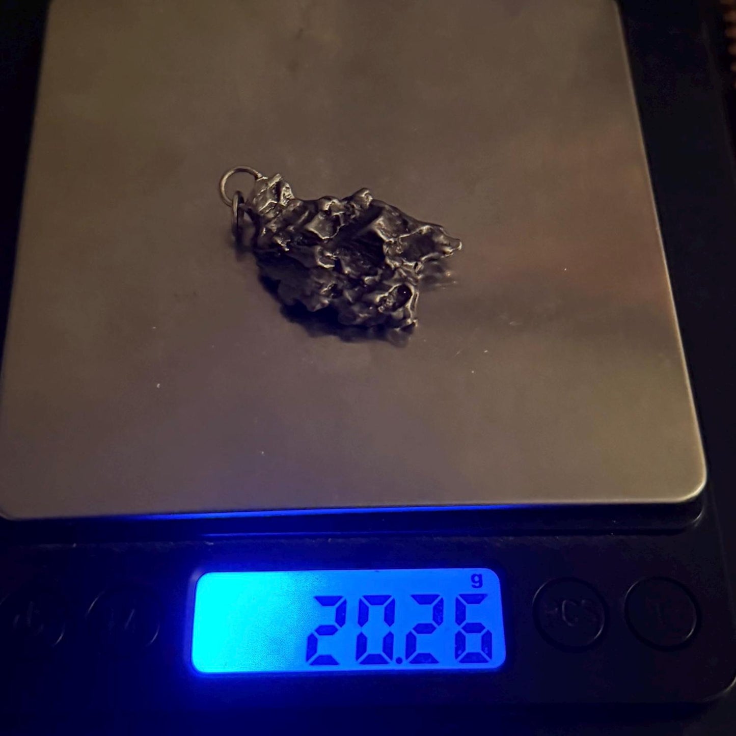 Beautiful Meteorite Campo del Cielo Pendant 20.26 grams, Astronomy Gift, Authentic Meteorite, Meteorite Jewelry, Meteorite Pendant, COA