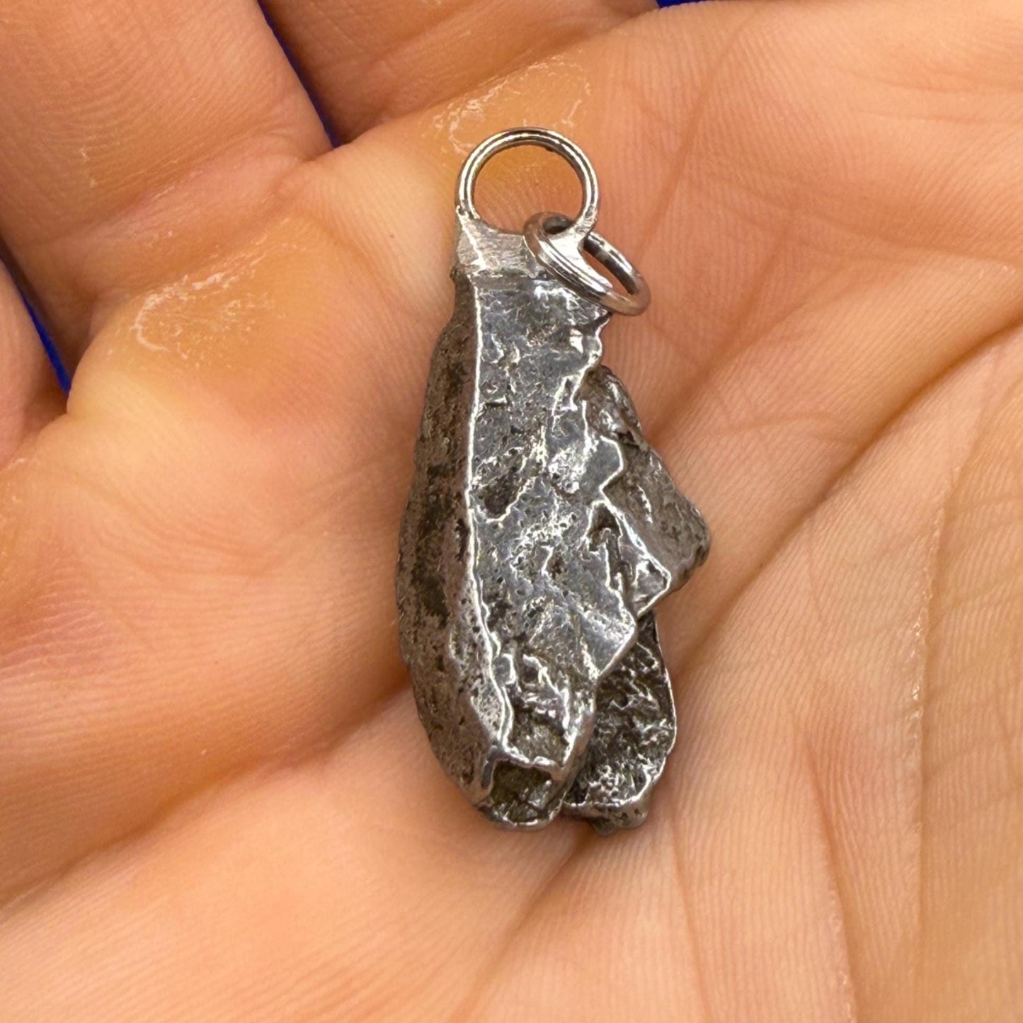 Beautiful Meteorite Campo del Cielo Pendant 9.28 grams, Astronomy Gift, Authentic Meteorite, Meteorite Jewelry, Meteorite Pendant, COA