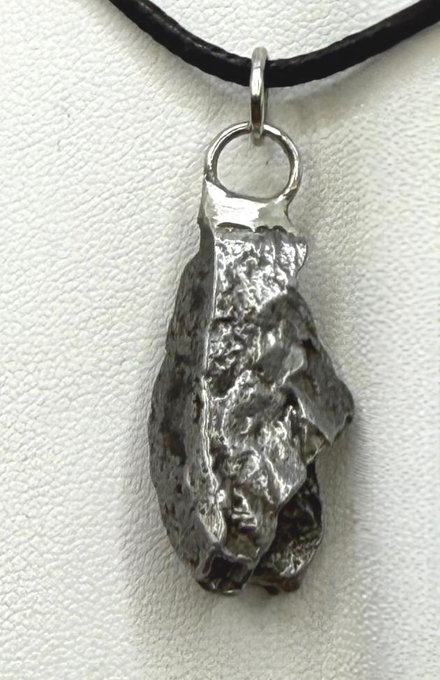 Beautiful Meteorite Campo del Cielo Pendant 9.28 grams, Astronomy Gift, Authentic Meteorite, Meteorite Jewelry, Meteorite Pendant, COA
