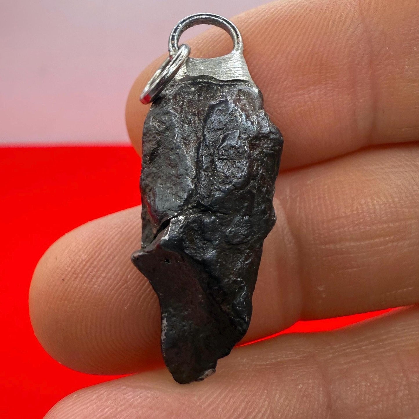 Rare Canyon Diablo Meteorite Pendant 7.58 grams, Beautiful and unique meteorite formation, Astronomy Gift, Space Gift, Iron Meteorite