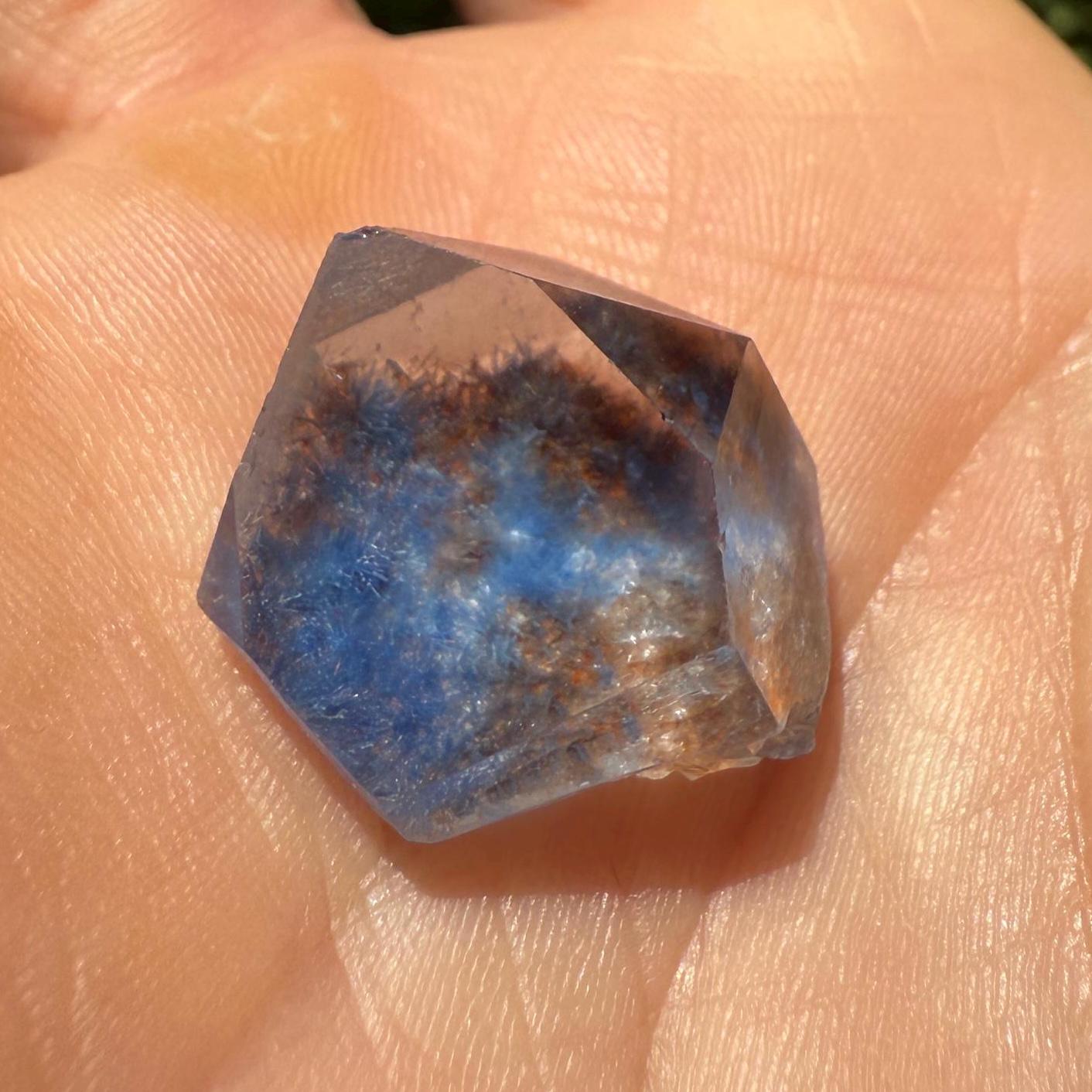 Rare Blue Dumortierite Crystal from Bahia, Brazil, Terminated– 4.92/24.6ct, Gemstone for Collectors, Meditation, Reiki, Healing Decor
