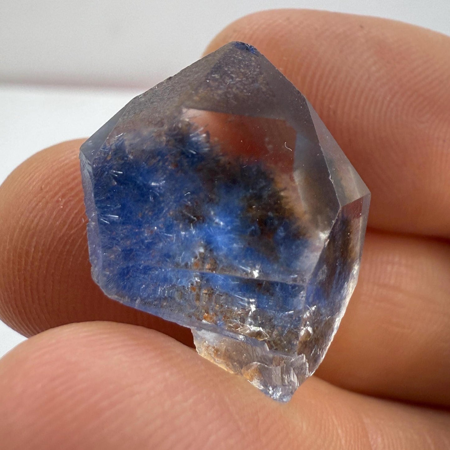 Rare Blue Dumortierite Crystal from Bahia, Brazil, Terminated– 4.92/24.6ct, Gemstone for Collectors, Meditation, Reiki, Healing Decor