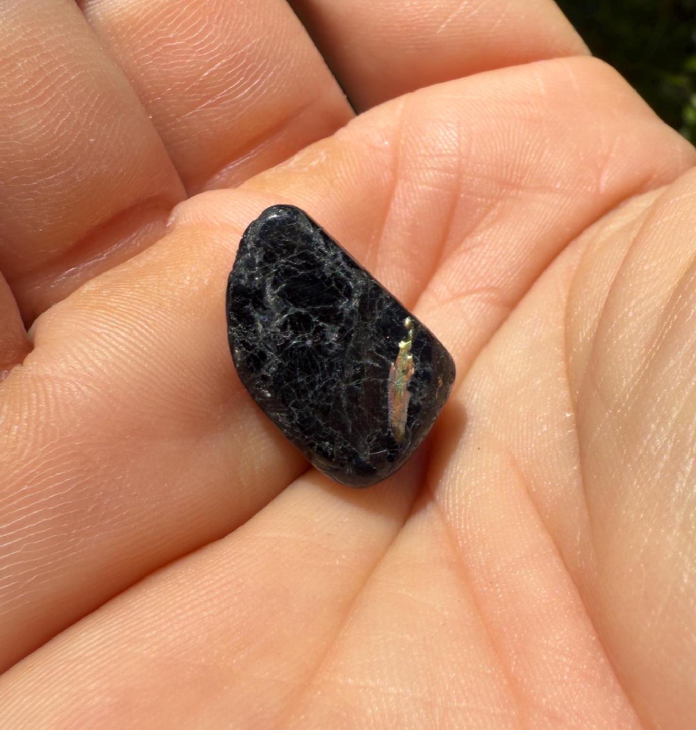 Nuummite Stone, Natural Nuummite, Greenland, Reiki, Rock Collection, Manifesting, Grounding, Energy Work, Reiki Creativity, 4.54 grams